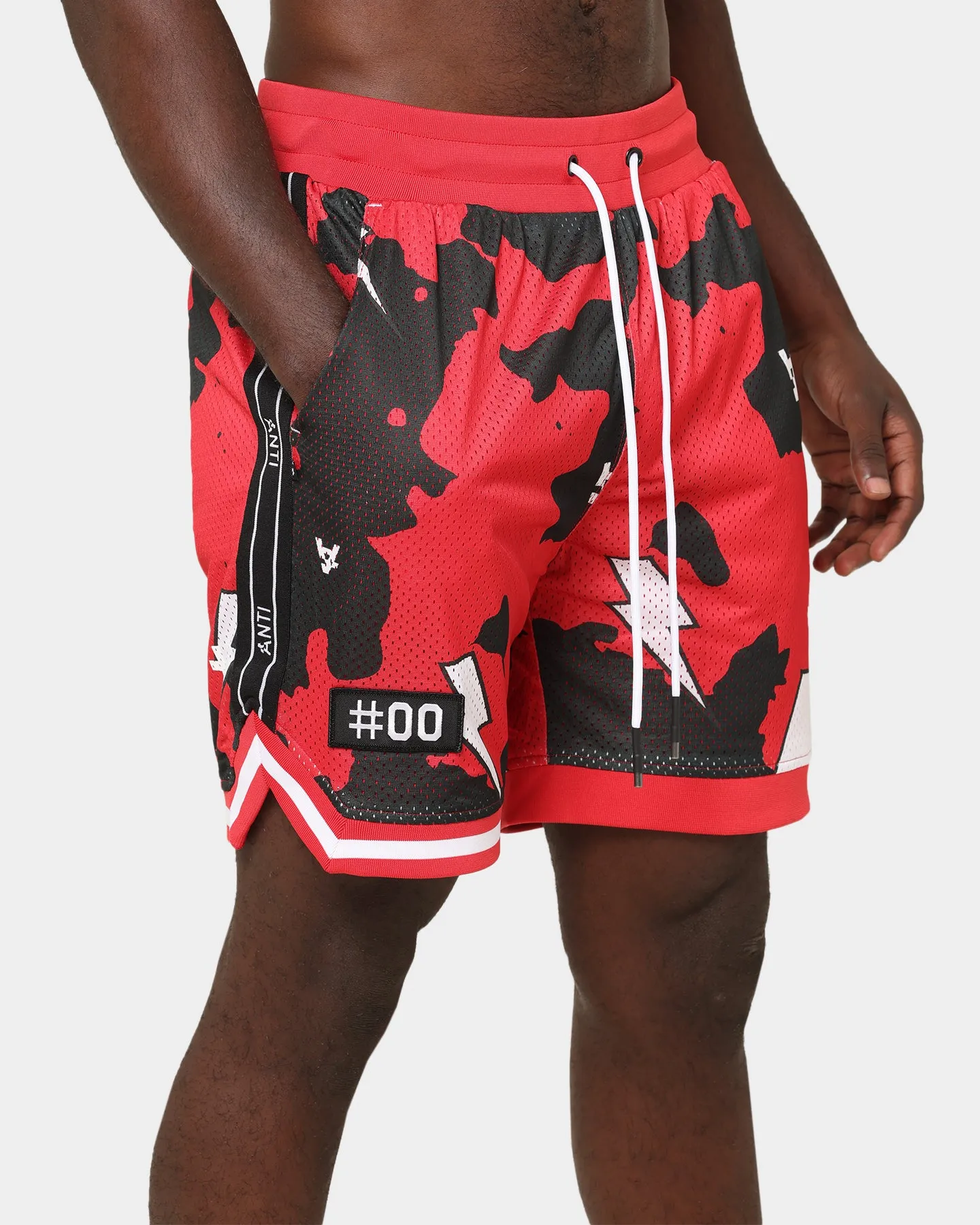 Le Short de Basketball Anti Order Storm Camo Noir/Rouge/Blanc