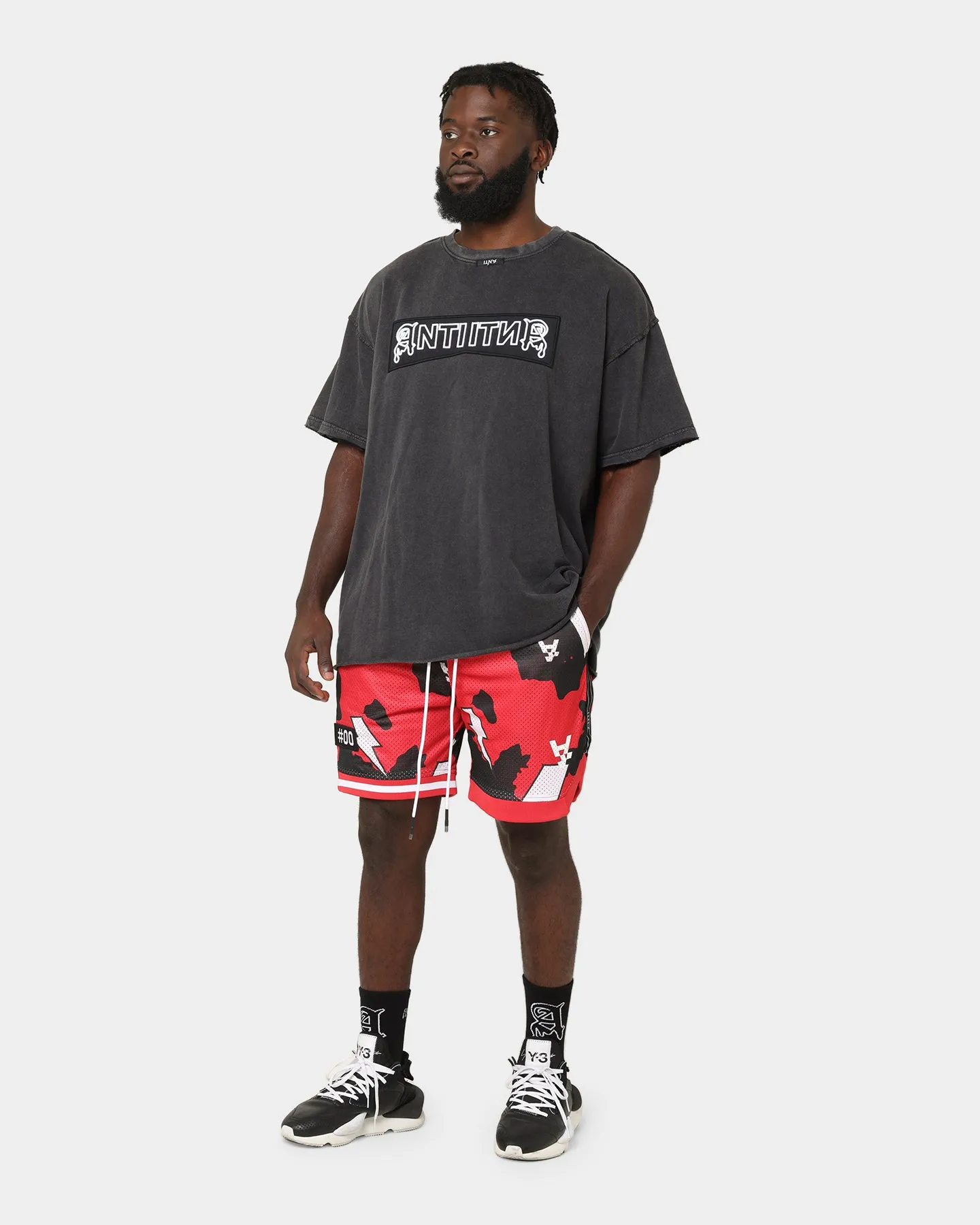 Le Short de Basketball Anti Order Storm Camo Noir/Rouge/Blanc