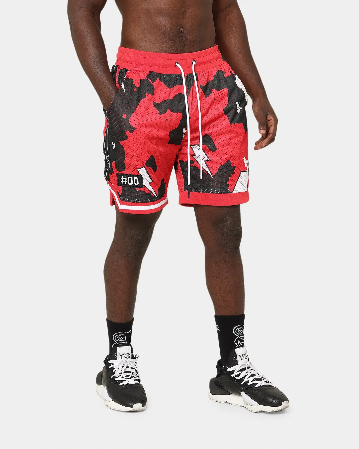 Le Short de Basketball Anti Order Storm Camo Noir/Rouge/Blanc