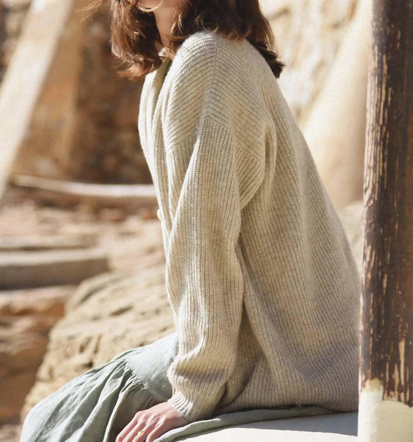 Le Cardigan Muma En Cachemire Couleur Avoine