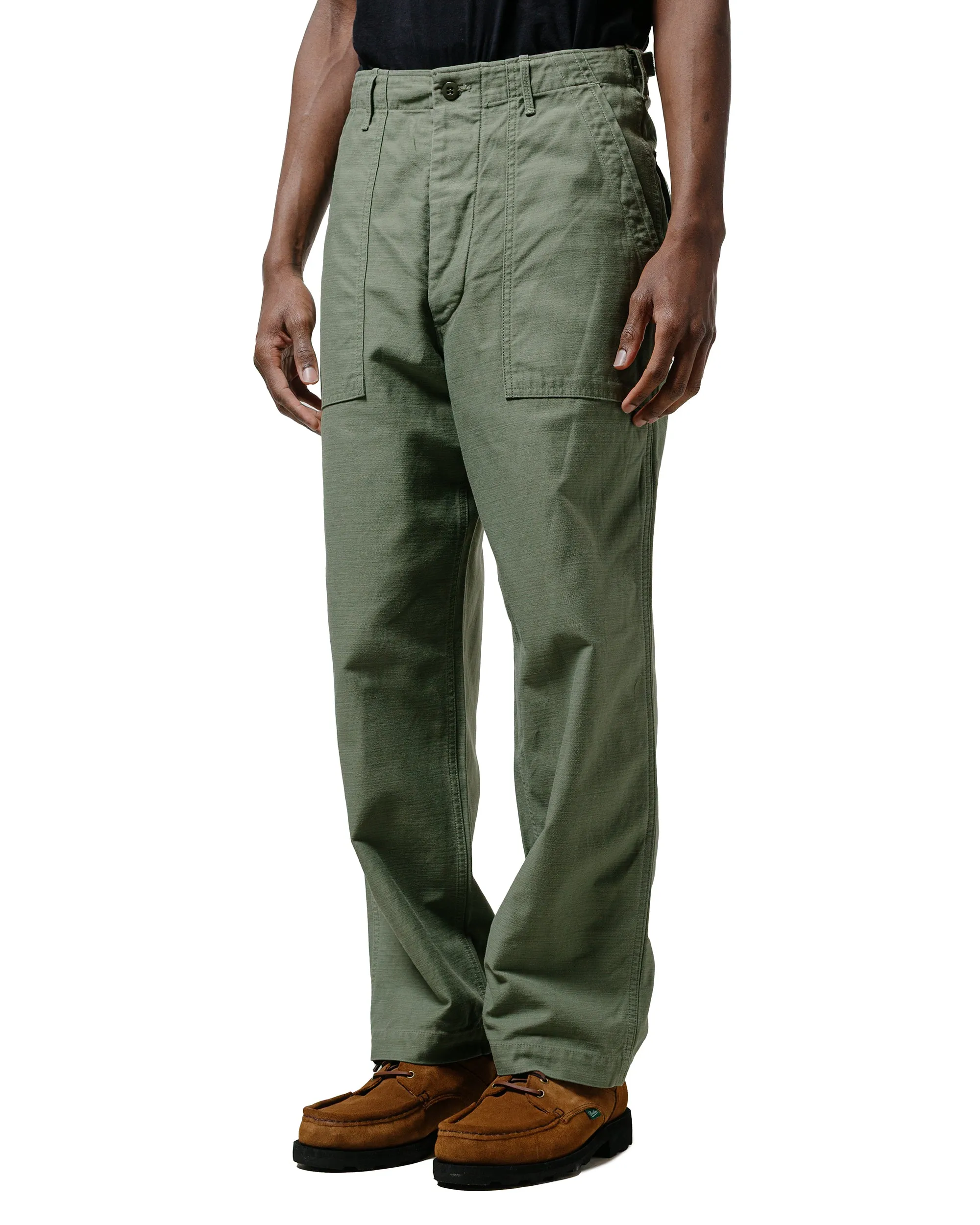 The Corona Utility Fp001-02 'Utility Slacks' Military Back Sateen Light Og W/ Bio-Wash Zipper Fly