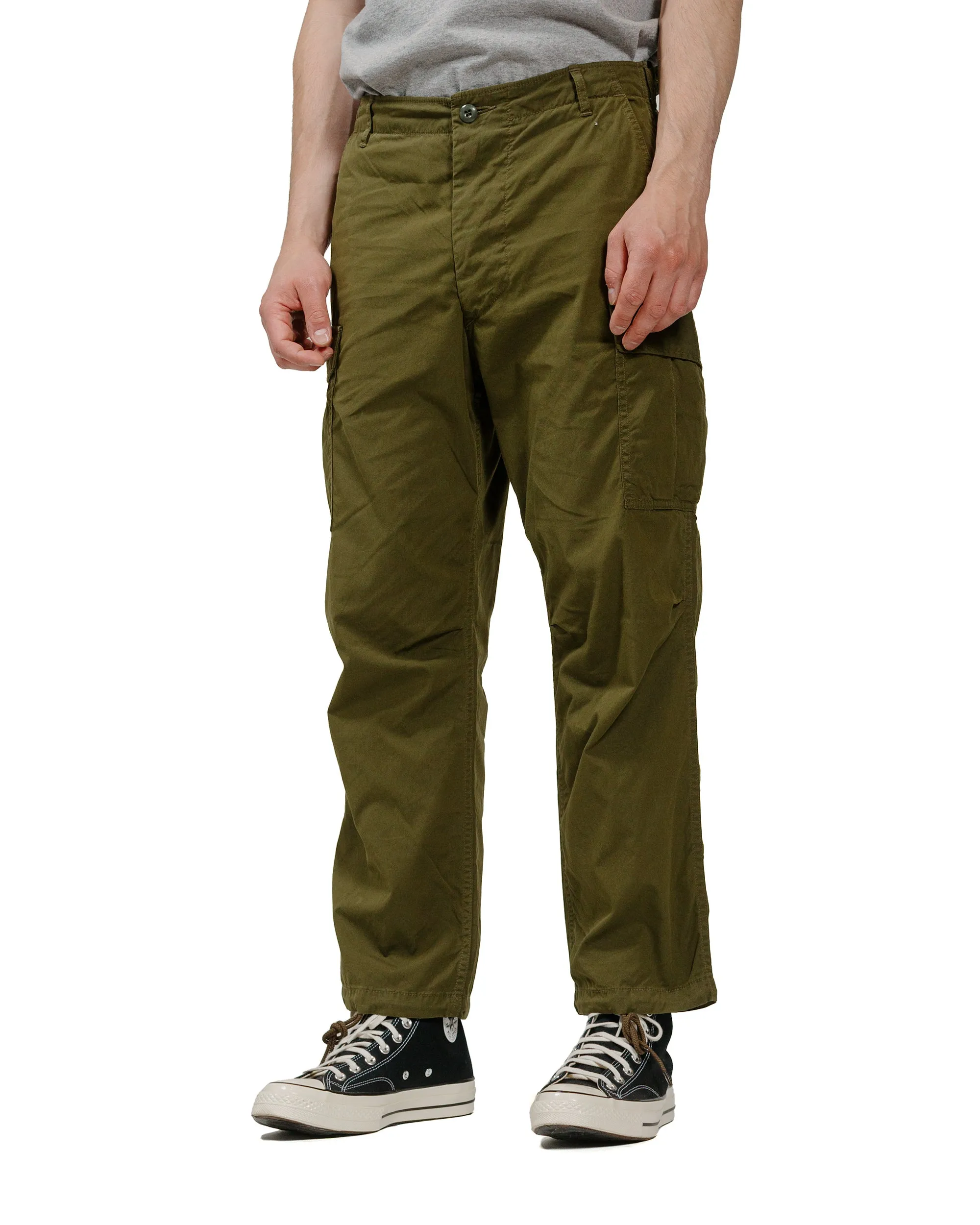 The Corona Utility Fp006 Fatigue Slacks 'Jungle Slacks' Army Nylon/Cotton Blocks Olive Green Button Front Style "Comfort - All - Purposewear