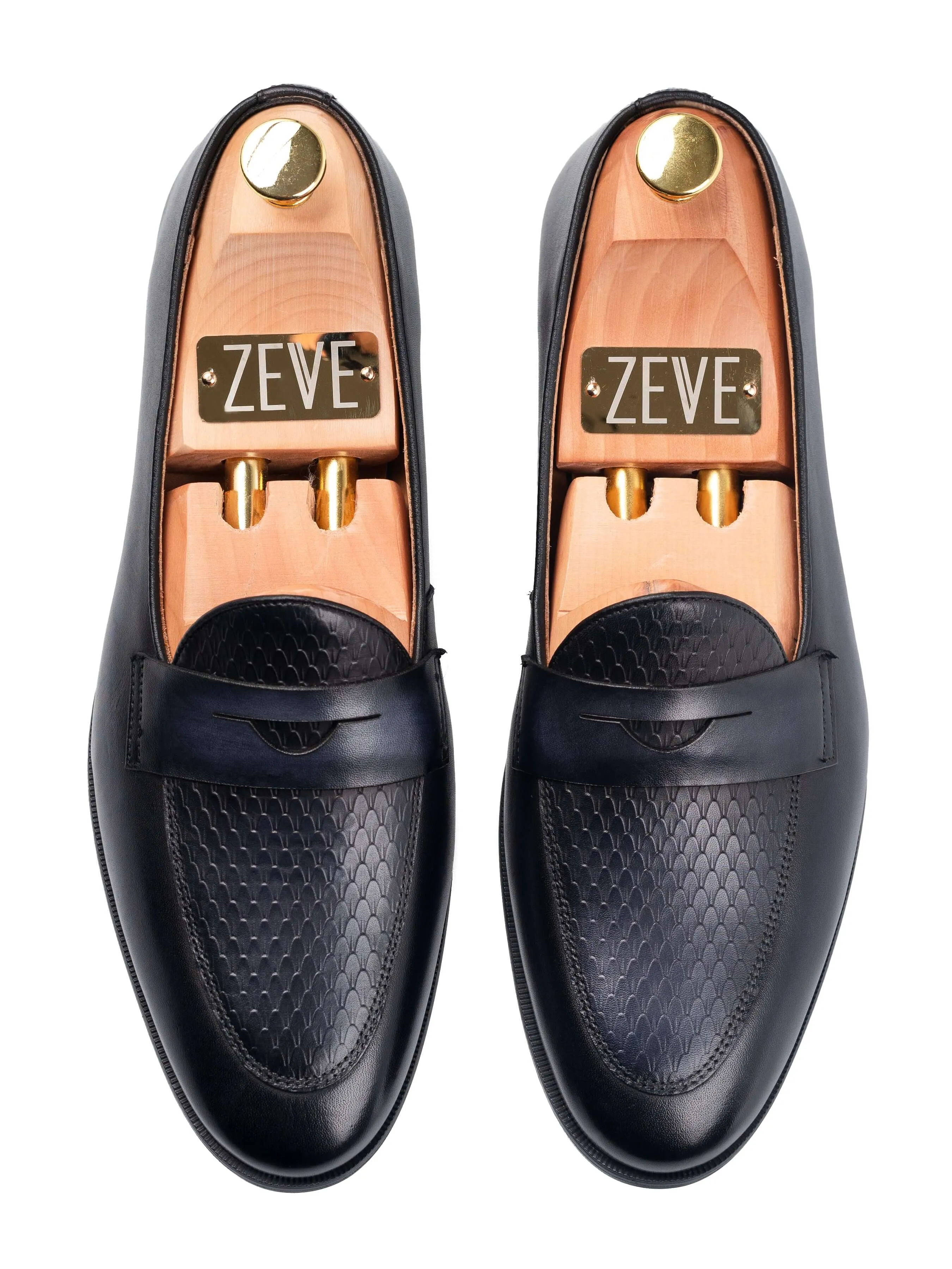 Enzo Belgian Loafer - Black Grey (Hand Painted Patina) Black Friday Sale