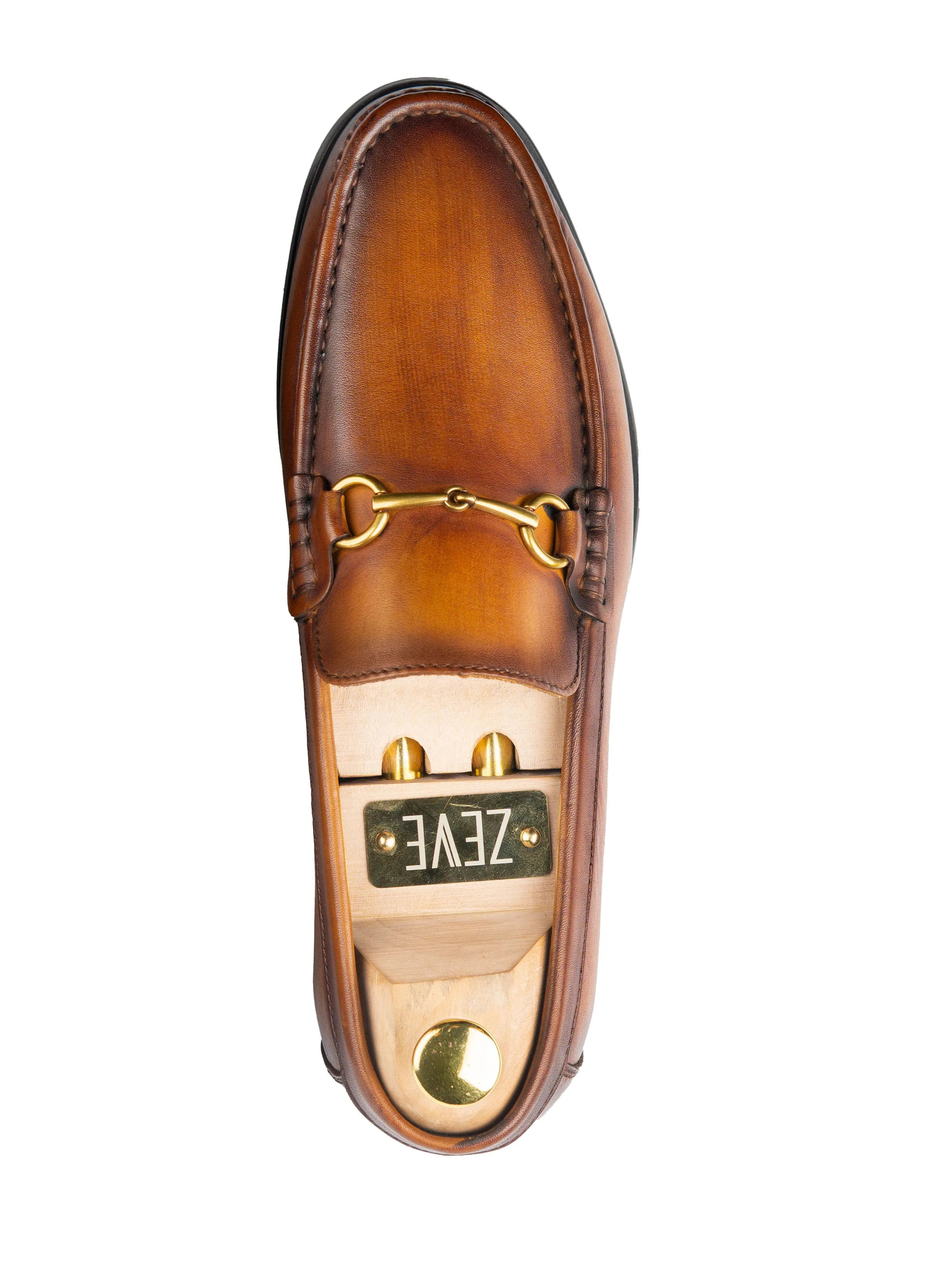 Gear Up and Go Horsebit Moccasin Loafer - Cognac Tan (Hand Painted Patina)