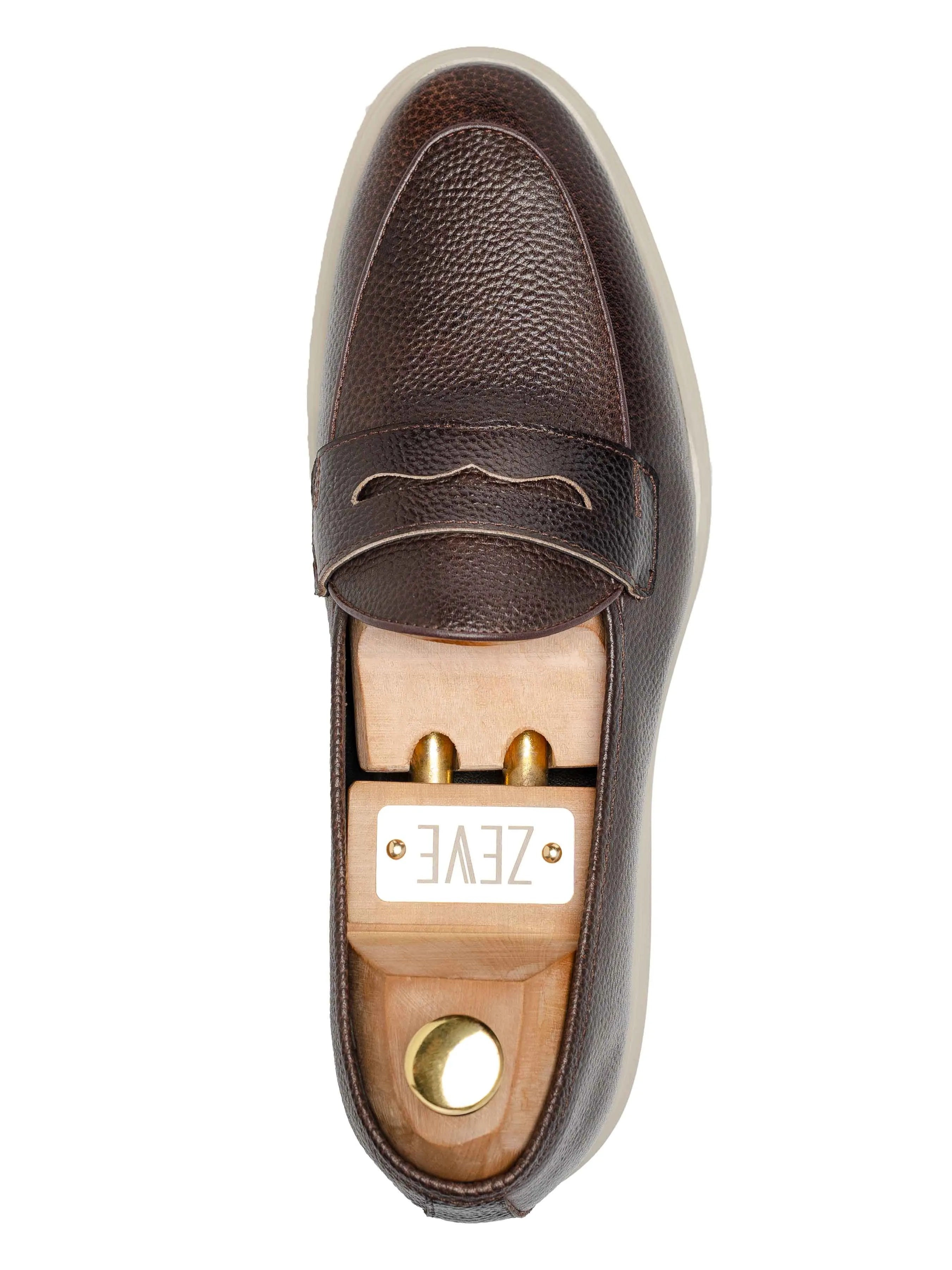 Own Every Step Pietro Belgian Loafer - Coffee Pebble Grain Leather (Soflex Sole)
