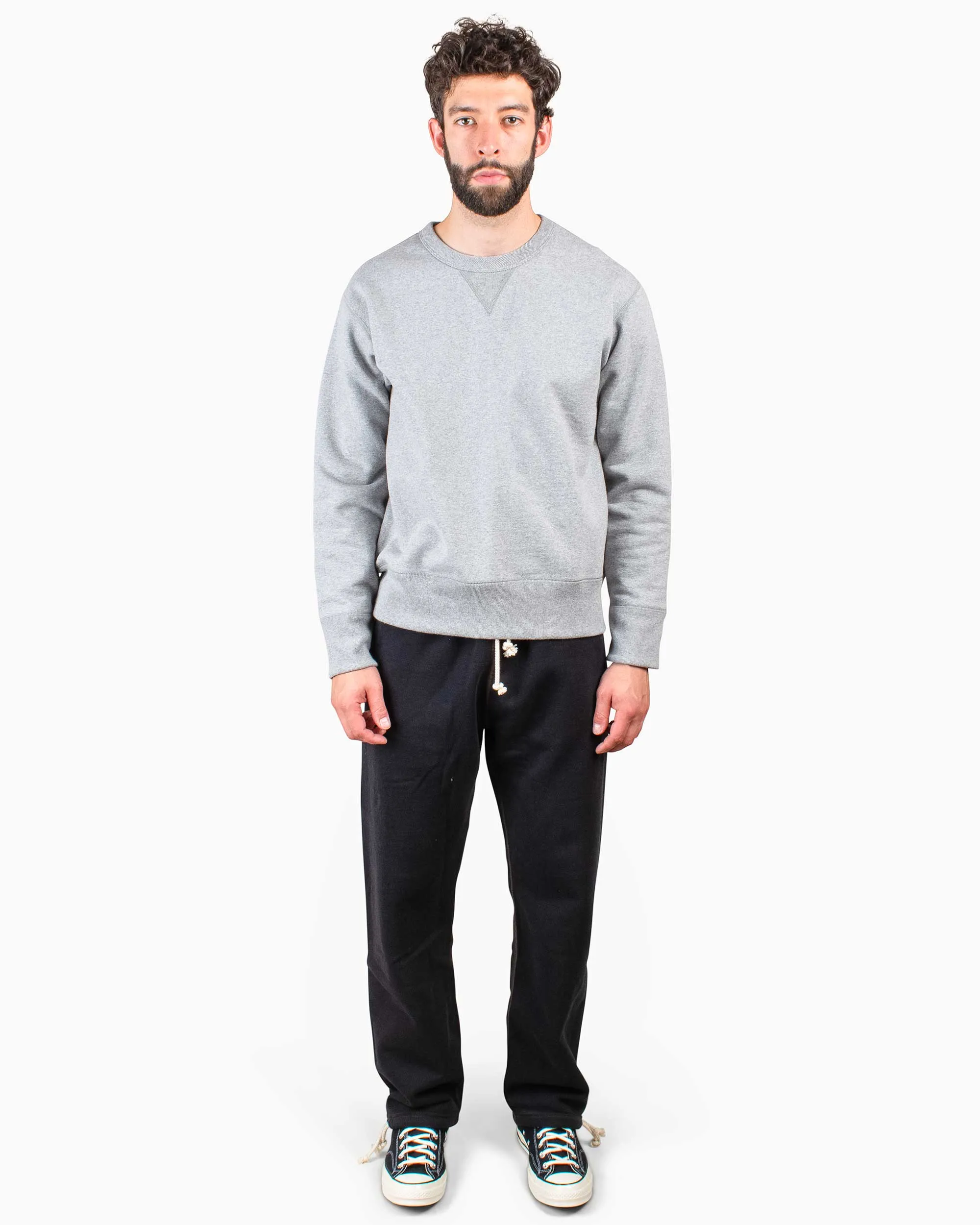 The Real Mccoy'S Mc18116 12Oz. Sweatpants Black Lightweight Waist Fitted Look