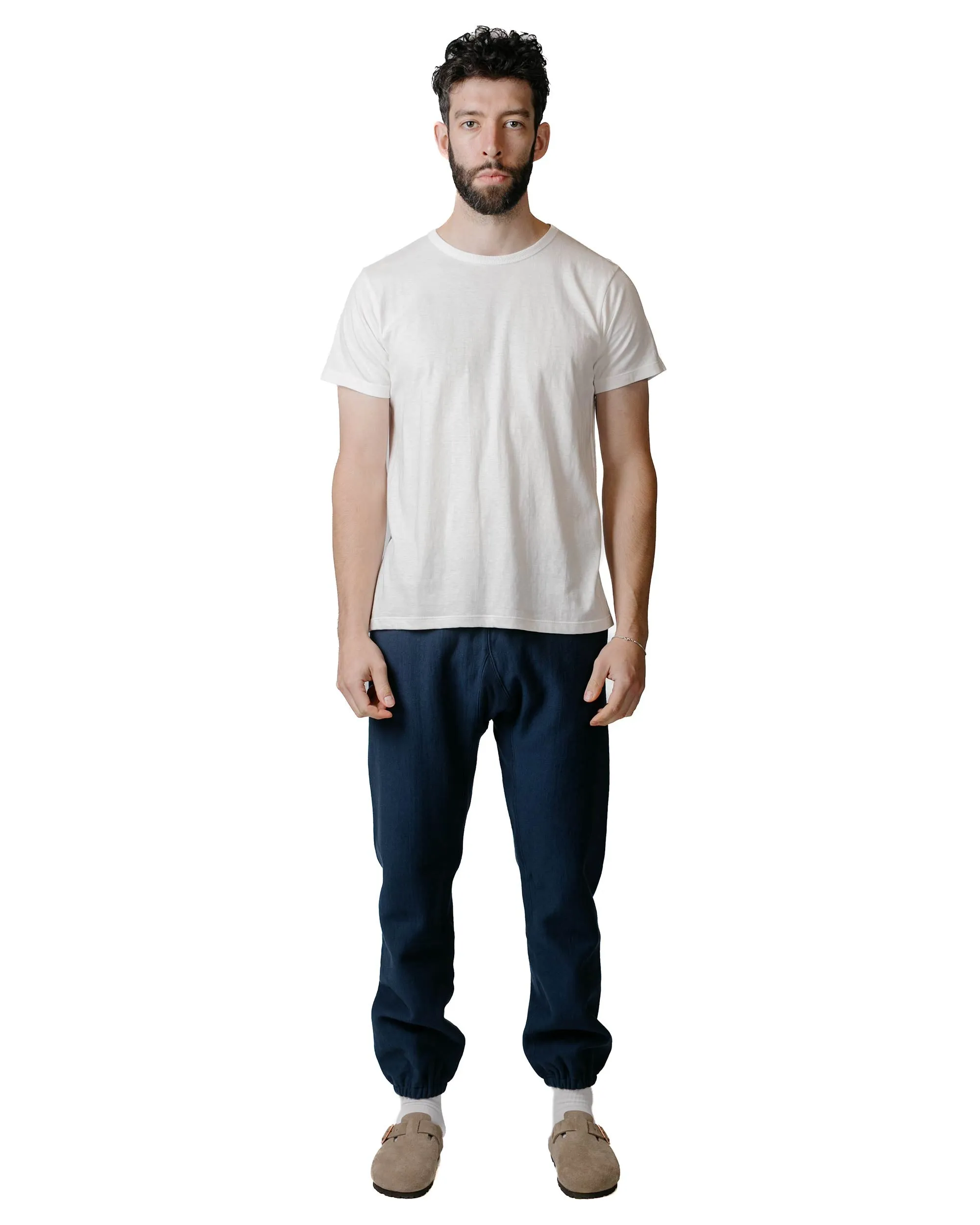 The Real Mccoy'S Mc20115 Heavyweight Sweatpants Navy Strap Loops