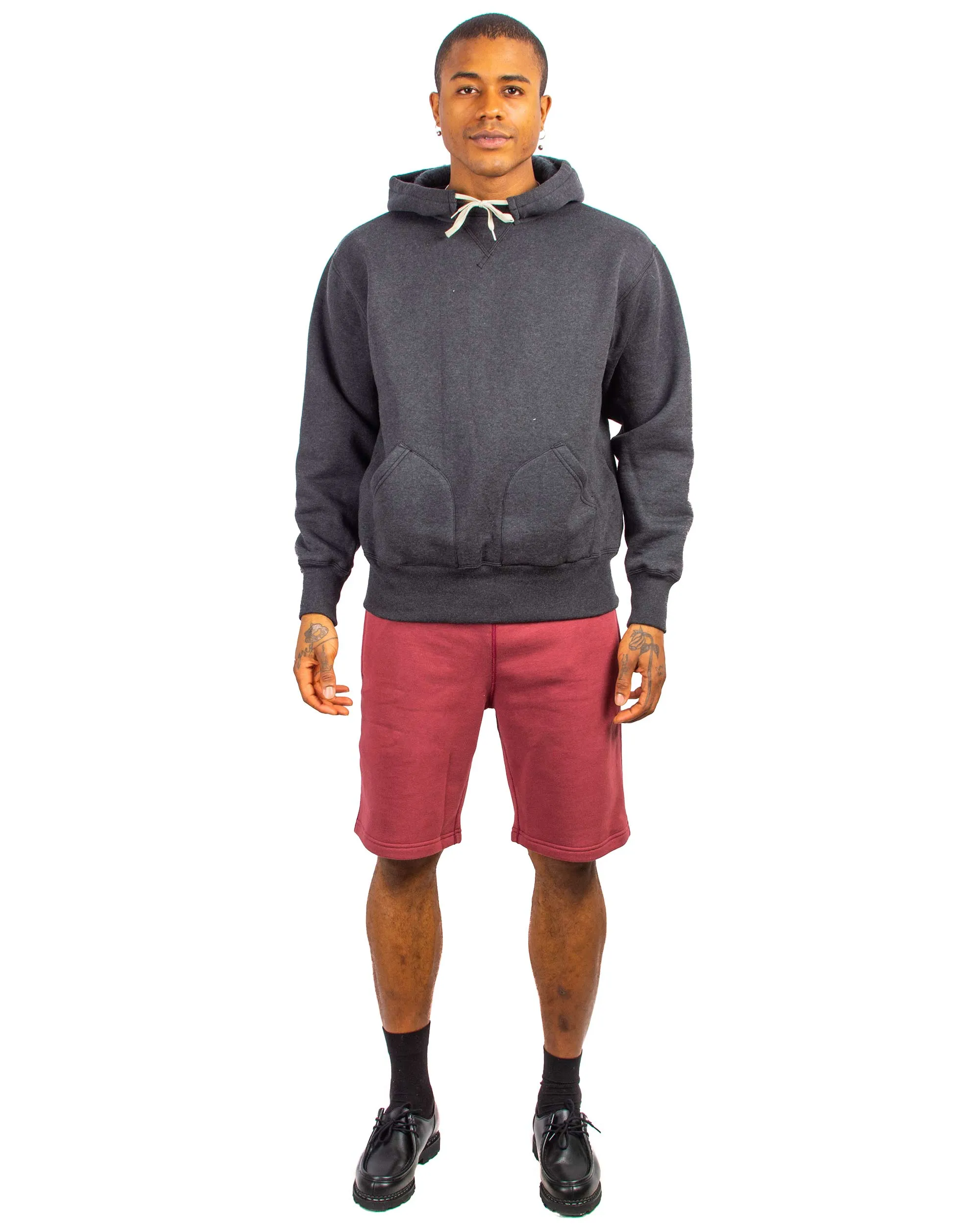 The Real Mccoy'S Mc21019 9Oz. Loopwheel Sweatshorts Maroon Packaging Functional Appearance