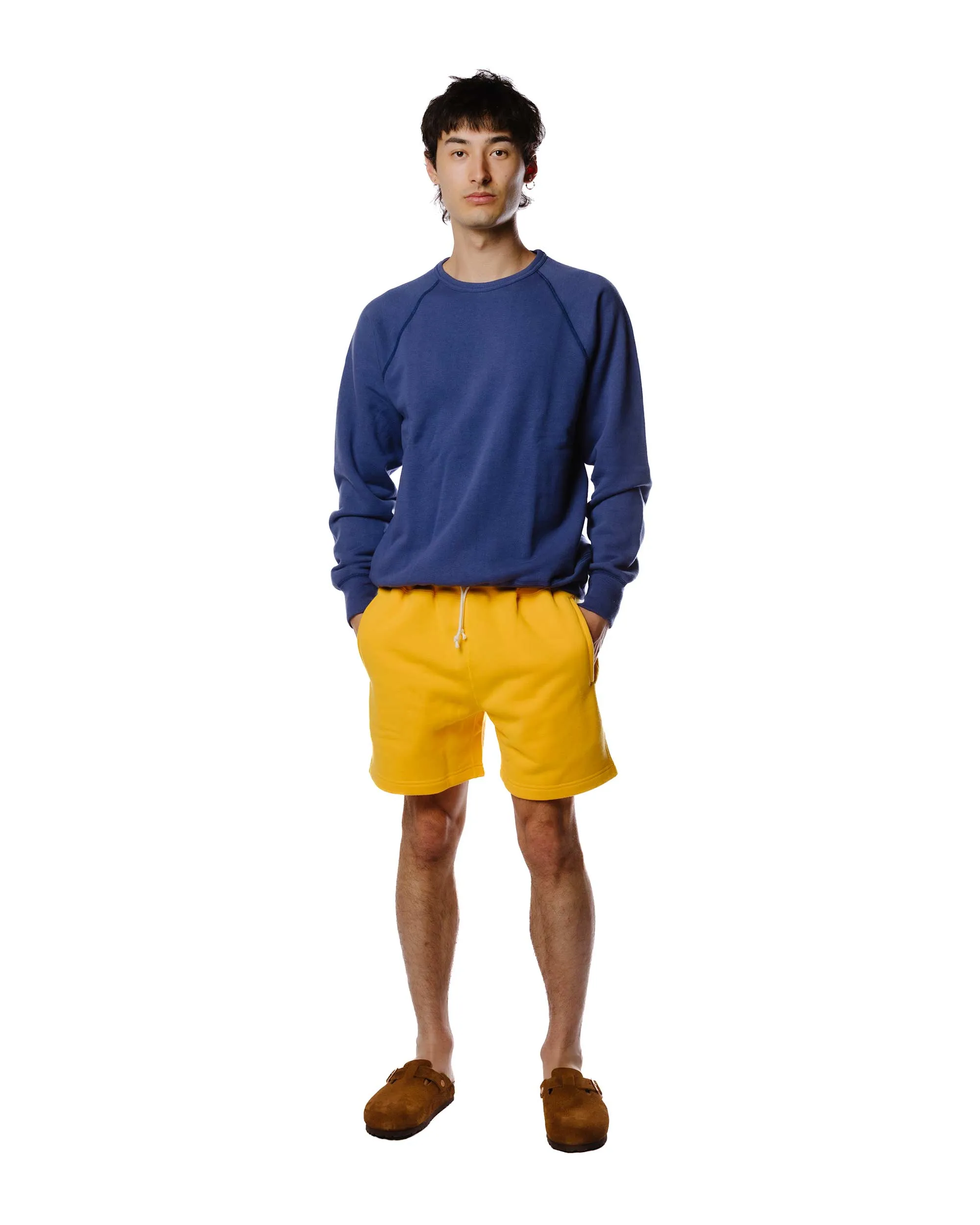 Embellished Finish The Real Mccoy'S Mc23013 9Oz. Loopwheel Sweatshorts Yellow