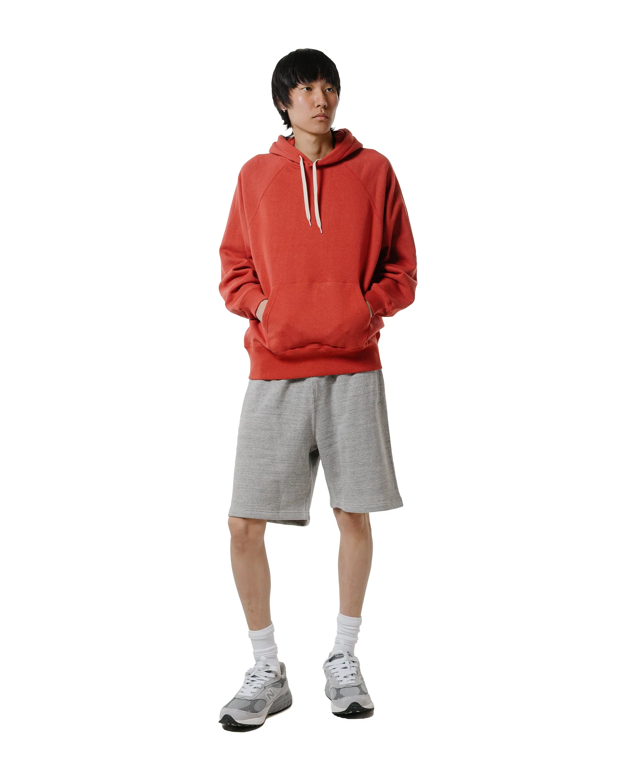 The Real Mccoy'S Mc24121 9Oz. Loopwheel Sweat Shorts Gray Hook And Eye Fastening