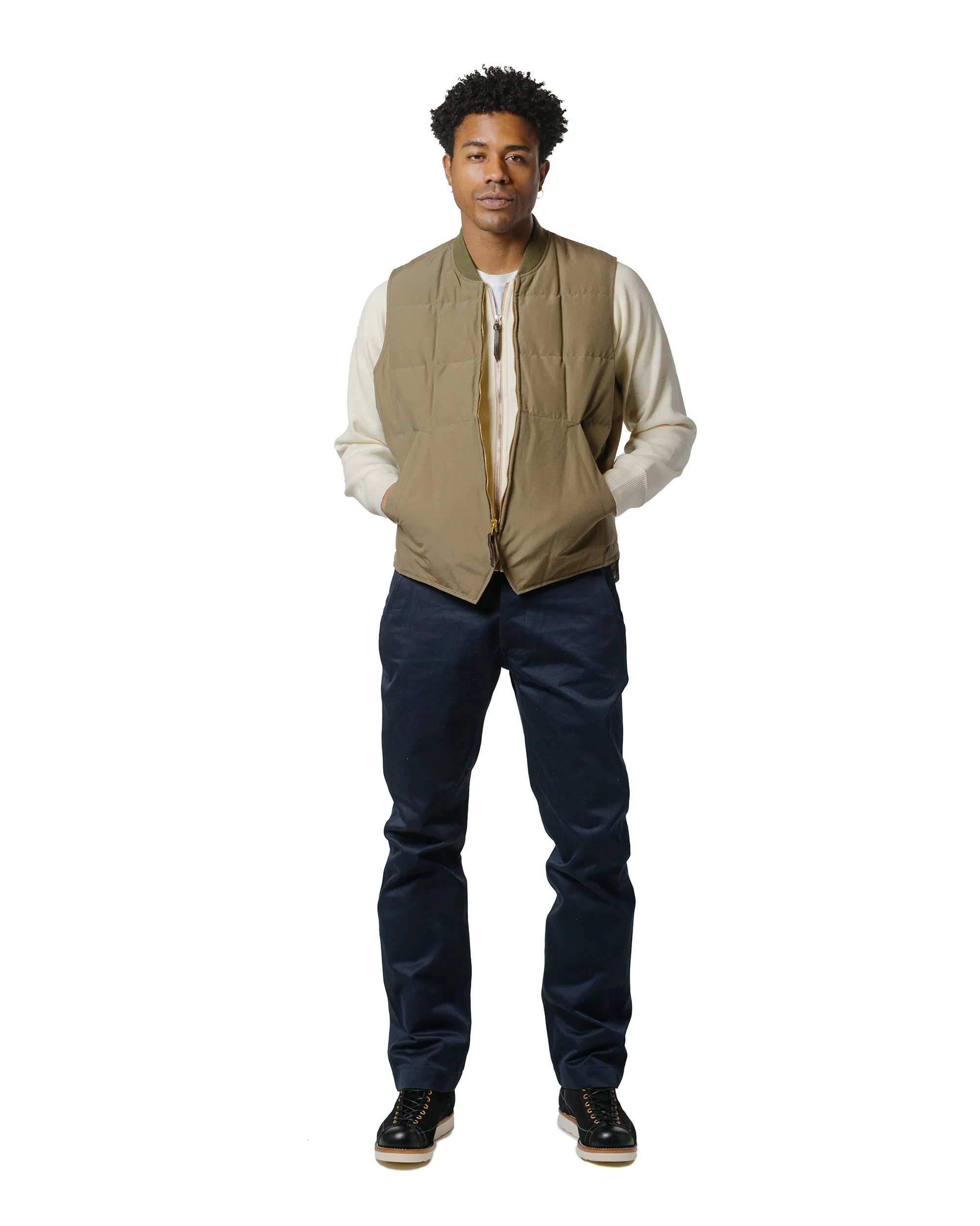 Strong Stitching The Real Mccoy'S Mp19010 Blue Seal Chino Trousers Navy