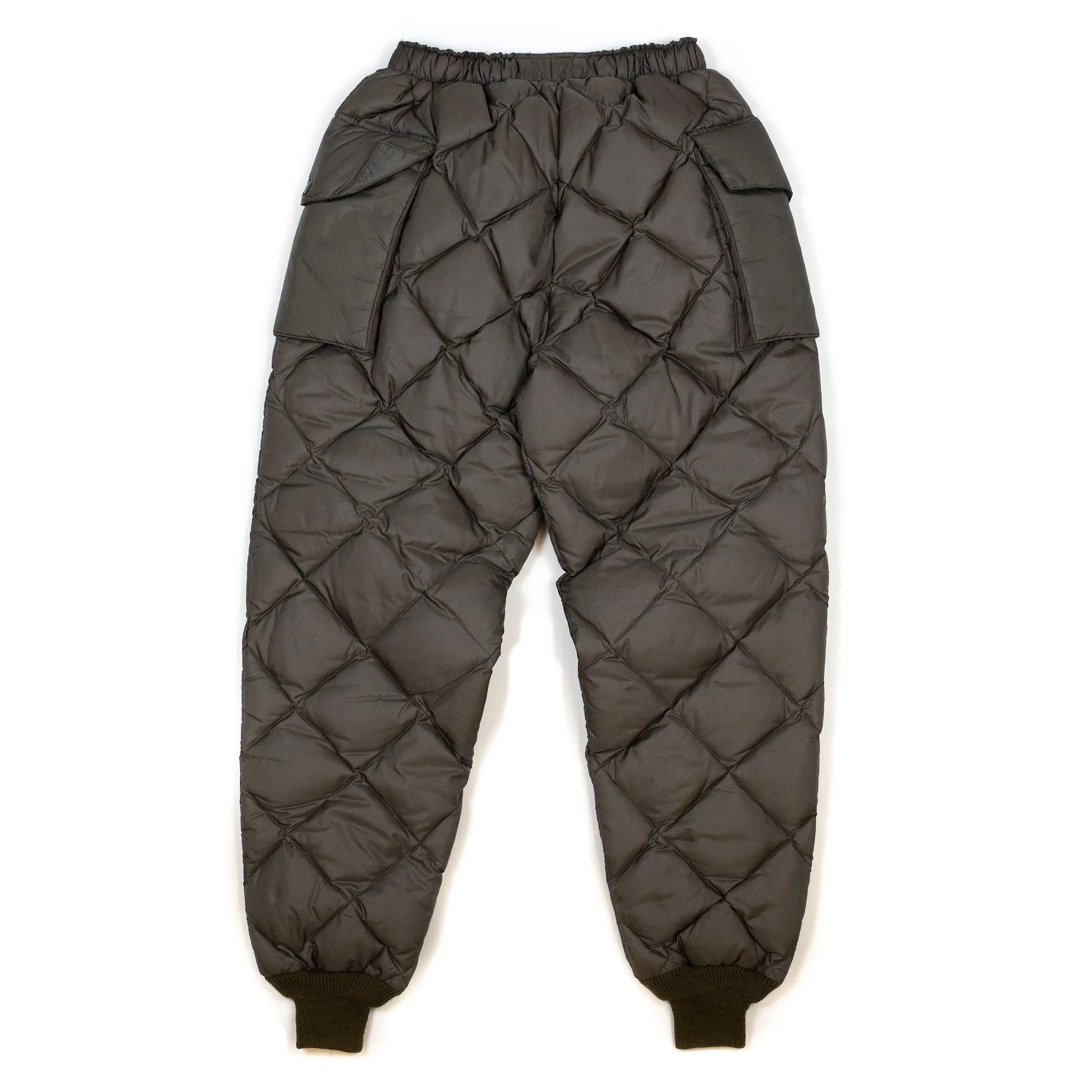 Knitwear Stress The Real Mccoy'S Mp20105 Nylon Quilted Down Trousers Olive