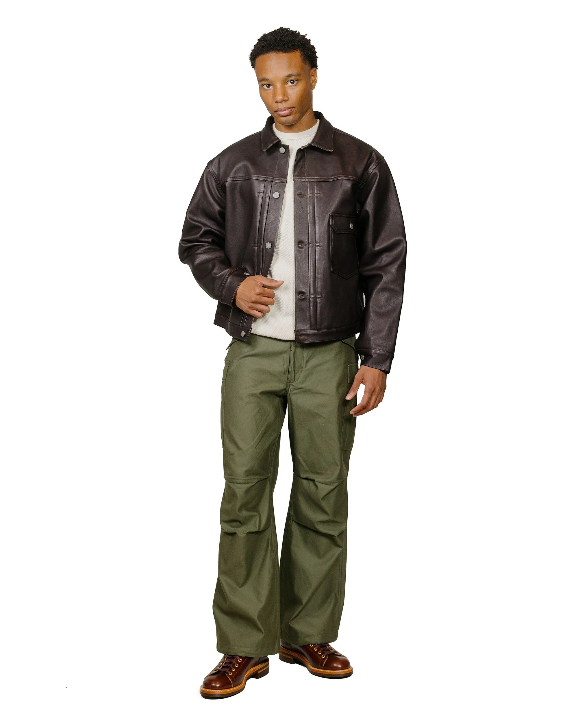 Tight Wool Elasticized Back Pocket The Real Mccoy'S Mp22101 Trousers, Men'S, Field, M-65 Olive