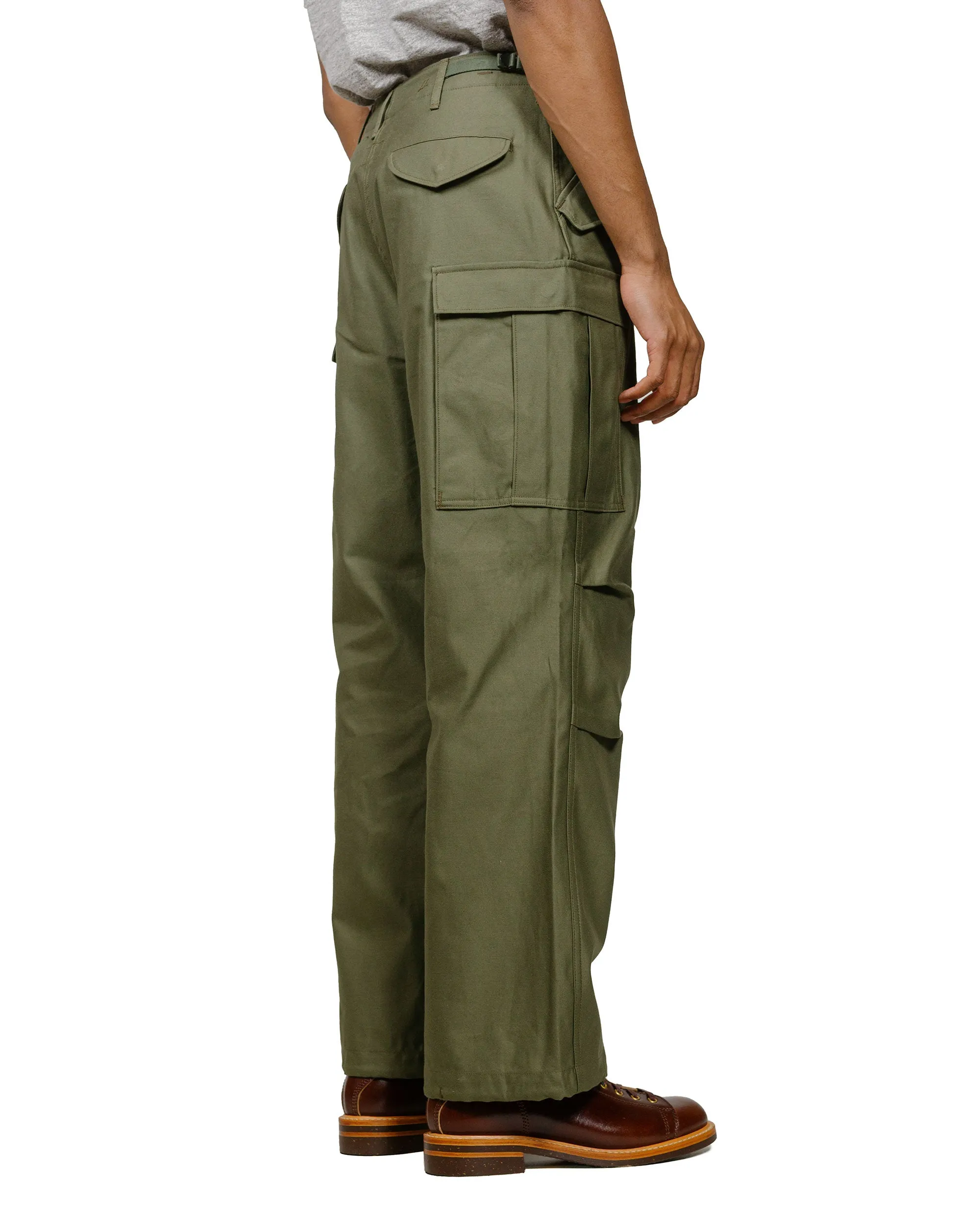 The Real Mccoy'S Mp22101 Trousers, Men'S, Field, M-65 Olive Mat Comfortable Ensemble