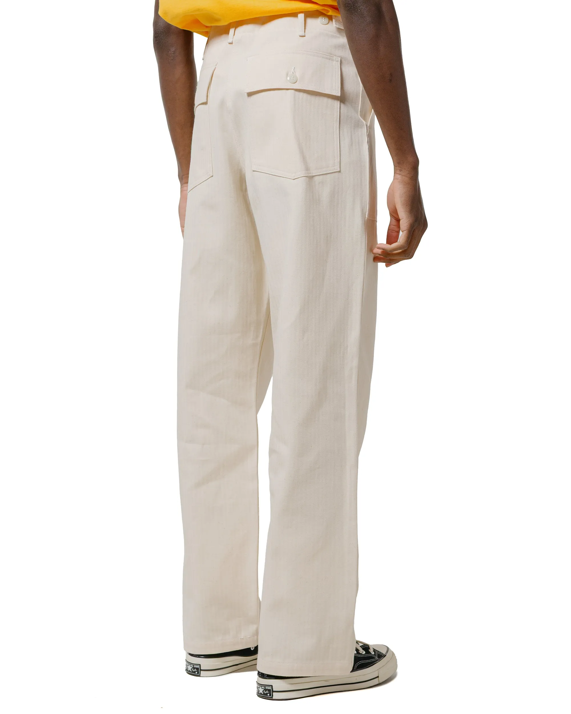 The Real Mccoy'S Mp23017 Utility Trousers / White Hbt Ecru Comfortable Necklace