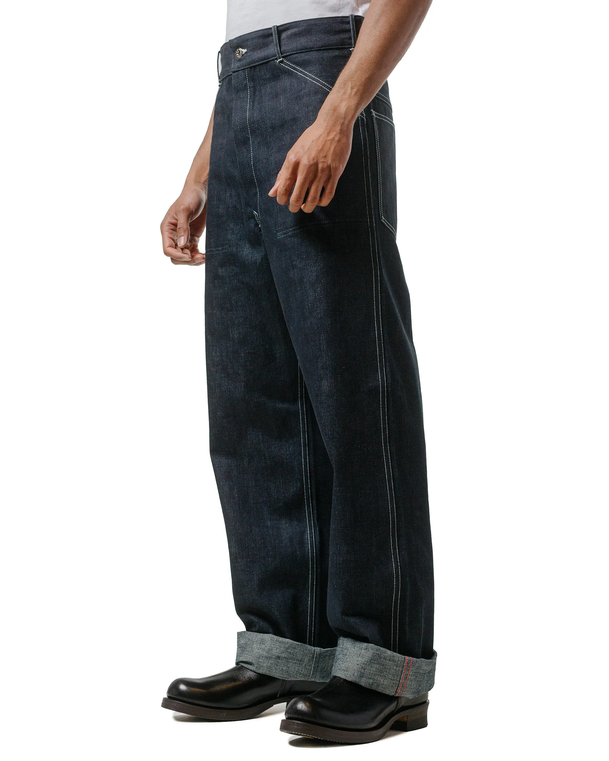 The Real Mccoy'S Mp24005 Wwii Denim Work Trousers Indigo High Stretch Spandex Comfortable Extent Concept
