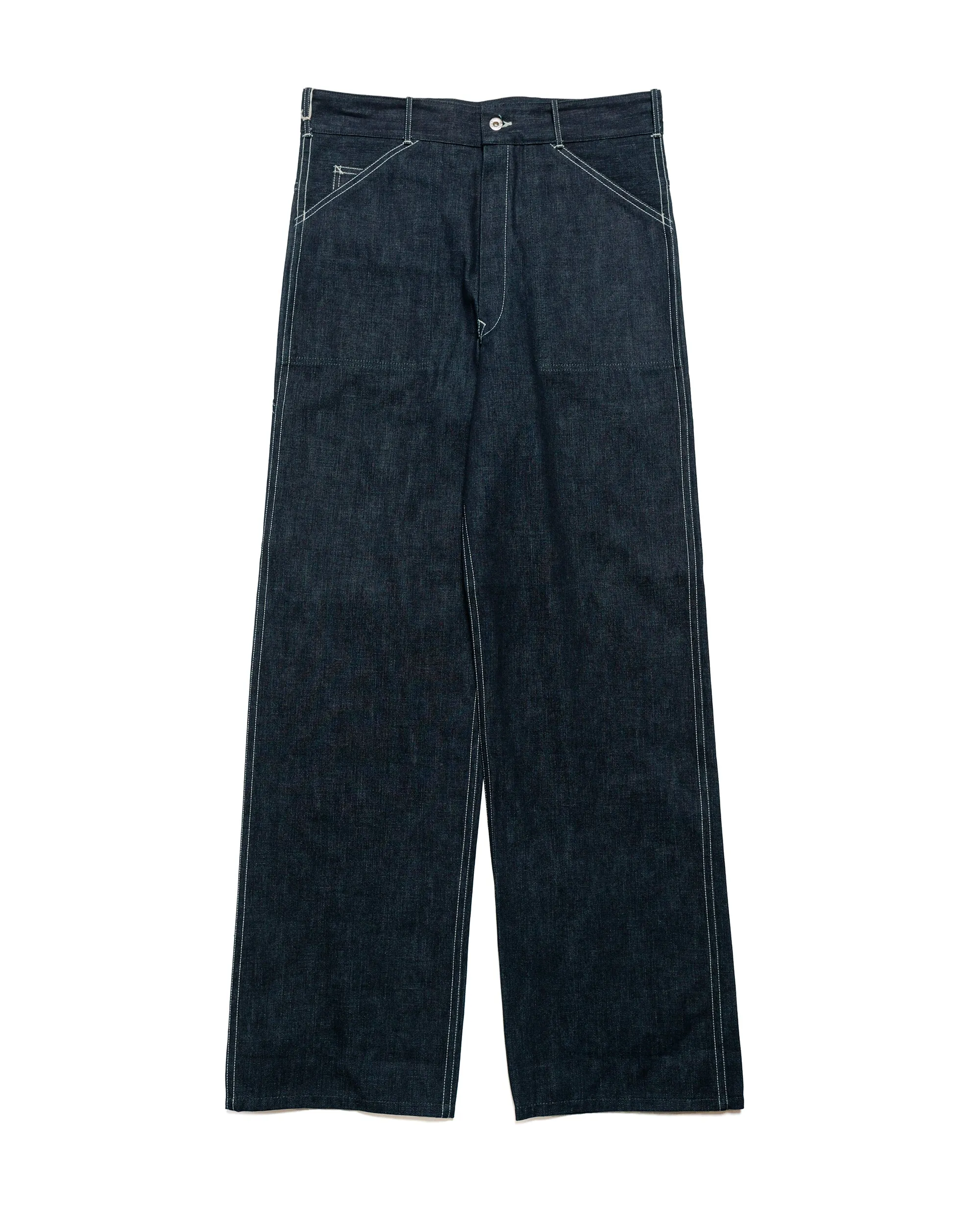 The Real Mccoy'S Mp24005 Wwii Denim Work Trousers Indigo Cushioned Cuffs