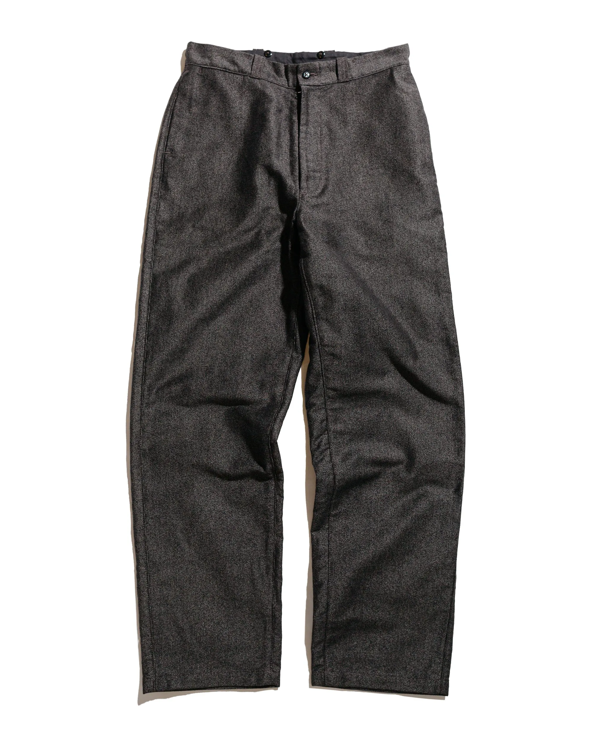 The Real Mccoy'S Mp24101 Double Diamond Trousers / Printed Moleskin Salt & Pepper Double-Layered Finish Suits
