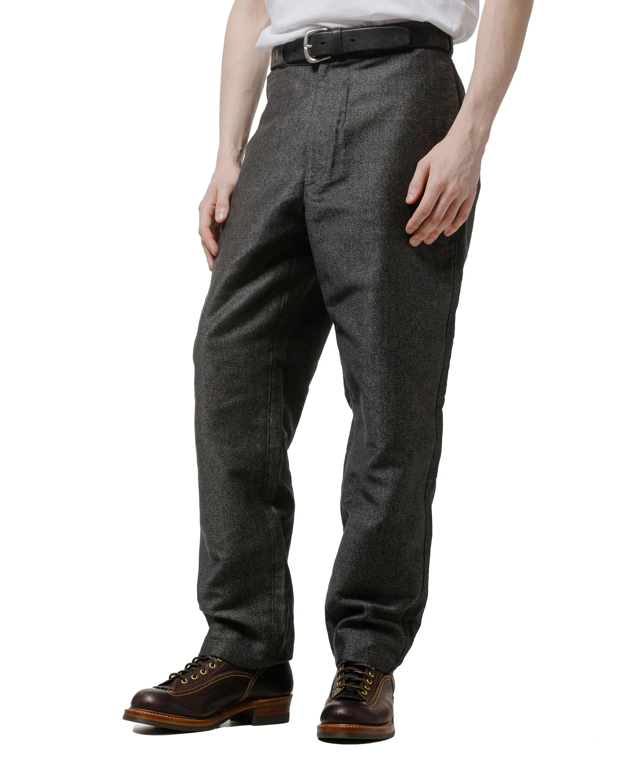 The Real Mccoy'S Mp24101 Double Diamond Trousers / Printed Moleskin Salt & Pepper Anti-Fake Analytics