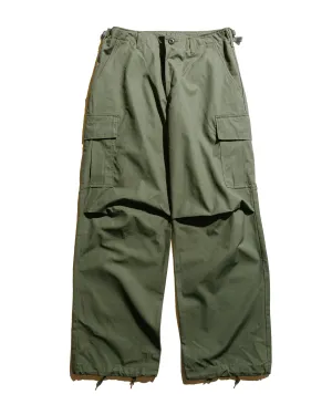 Elasticized Magnetic Closure The Real Mccoy'S Mp25001 Trouser, Man'S, Cotton Rip-Stop Poplin Olive