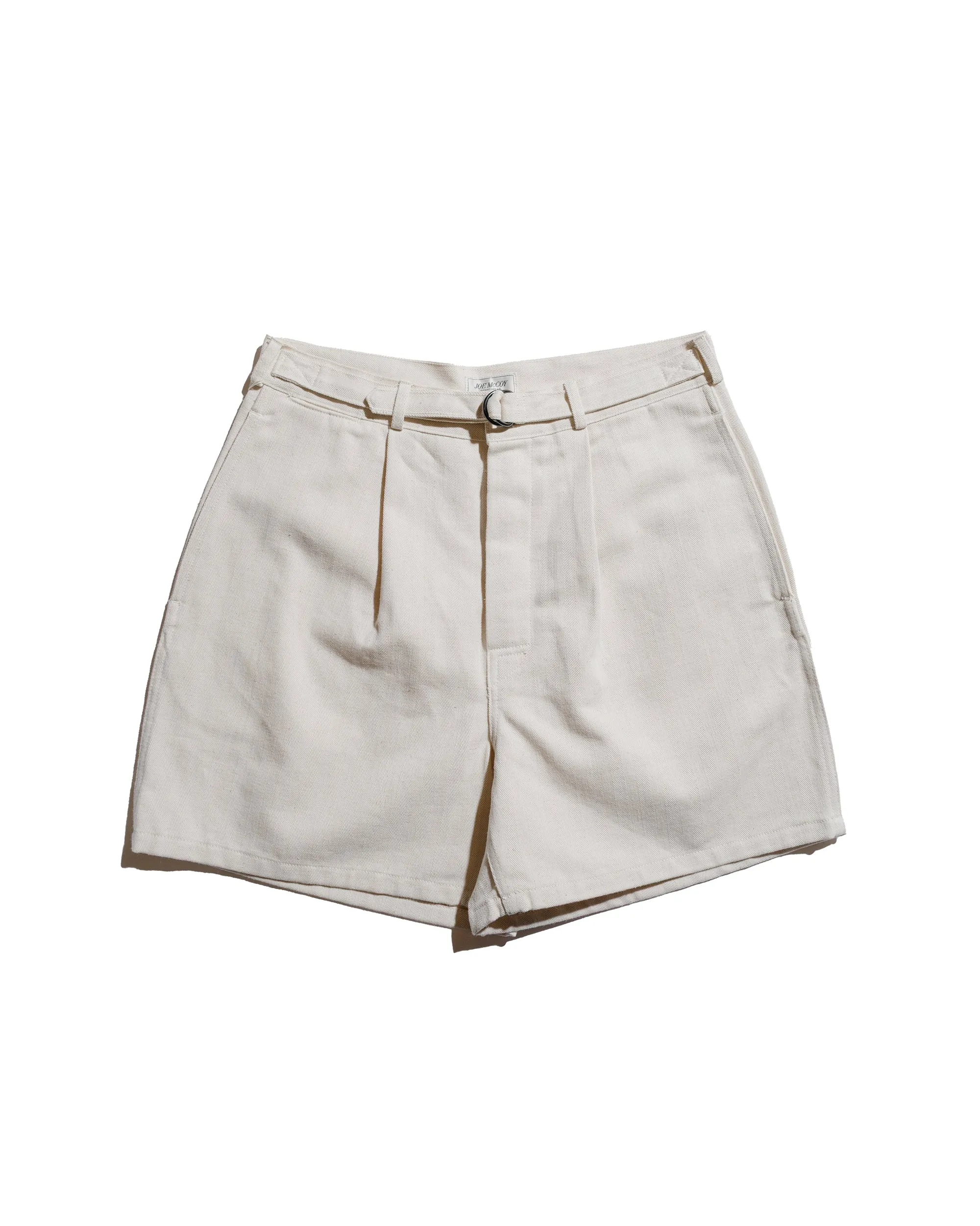 Spiking The Real Mccoy'S Mp25014 Belted Shorts / Cotton-Hemp Beige