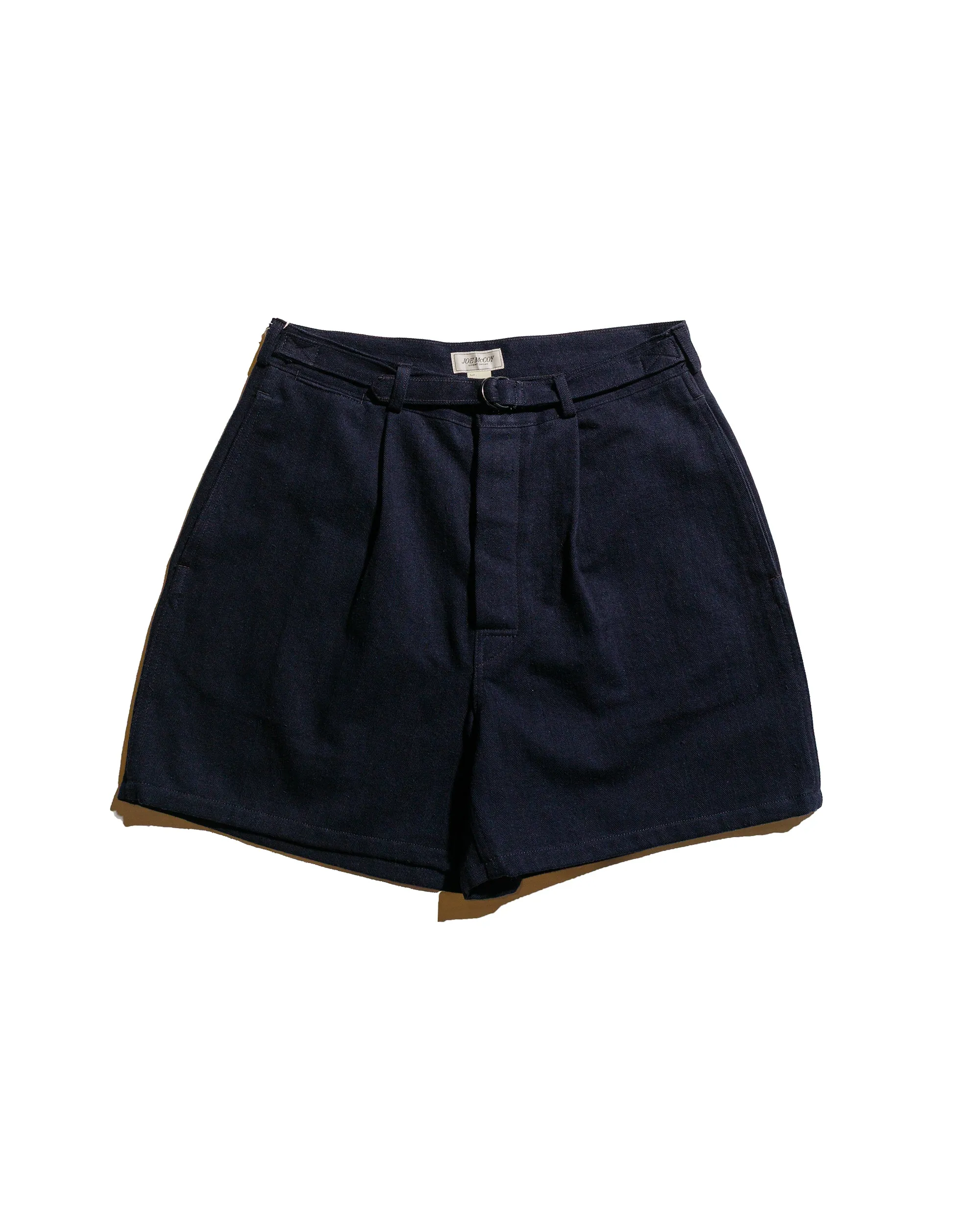 The Real Mccoy'S Mp25014 Belted Shorts / Cotton-Hemp Navy High - Visibility - Decoration