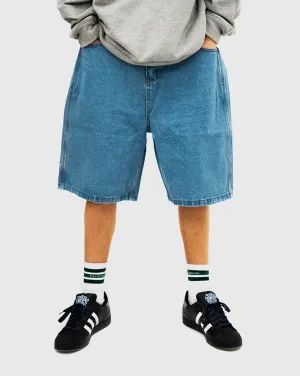 Bus Butter Goods Baggy Denim Shorts - Washed Indigo