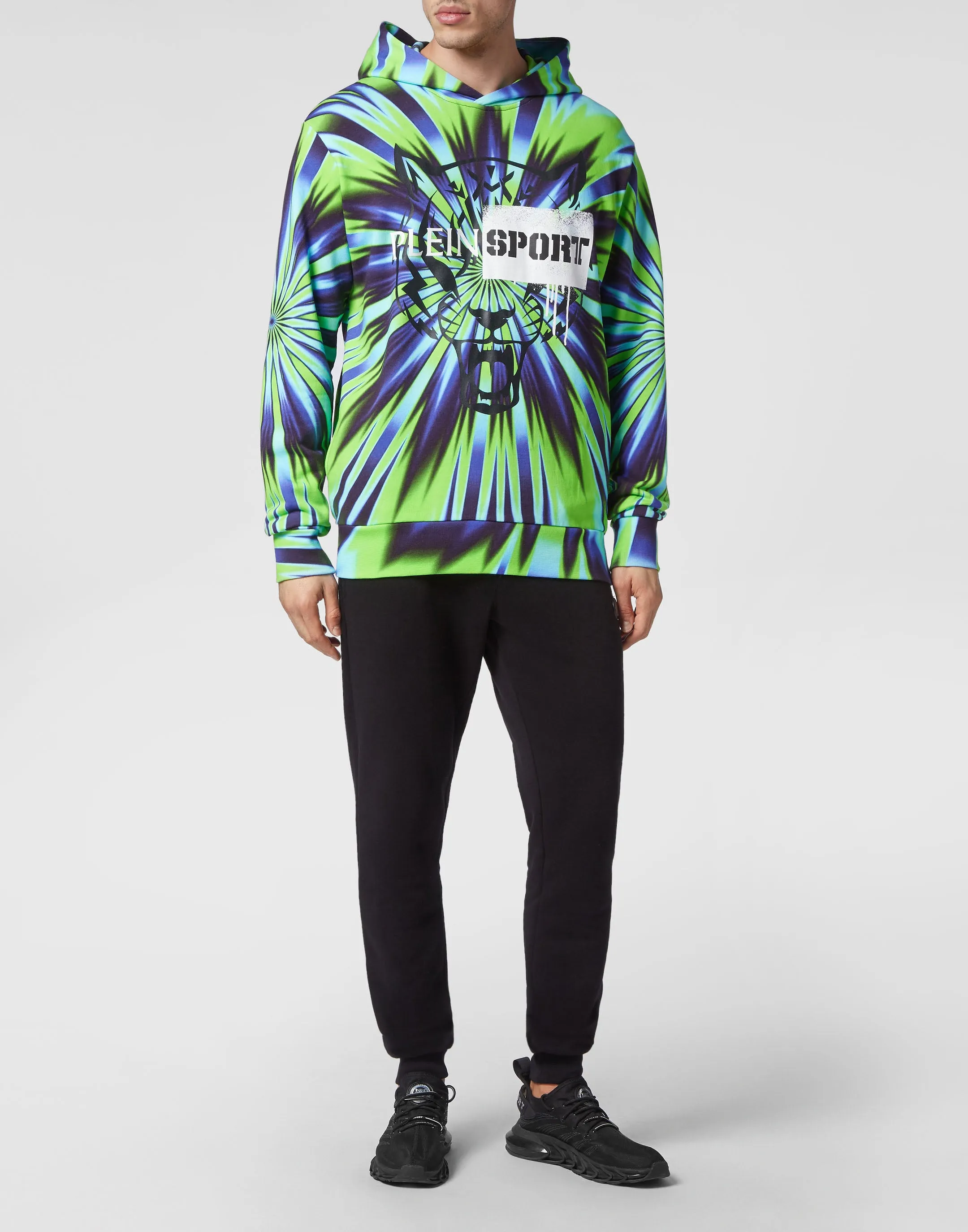 Pull à capuche tie-dye Tigre
