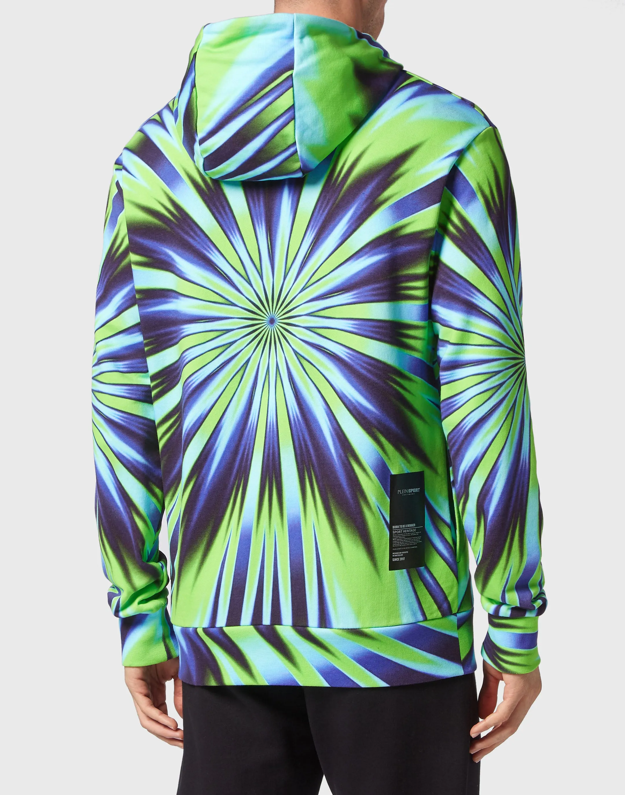 Pull à capuche tie-dye Tigre