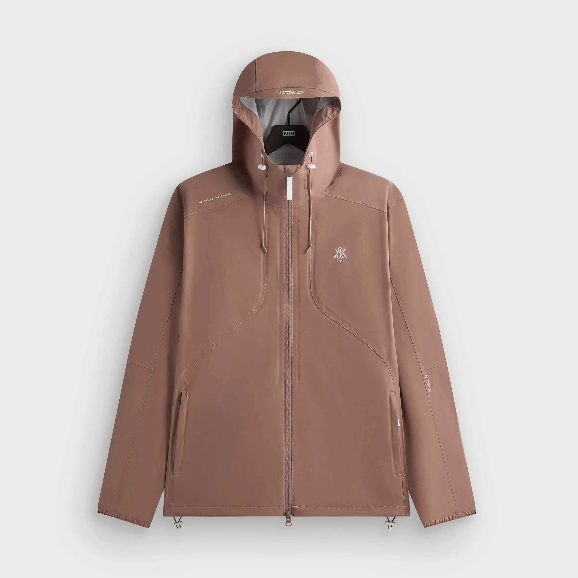 Denim Finish Custom Pattern Kith Bonded Nylon Bolt Jacket - Dusty Mauve