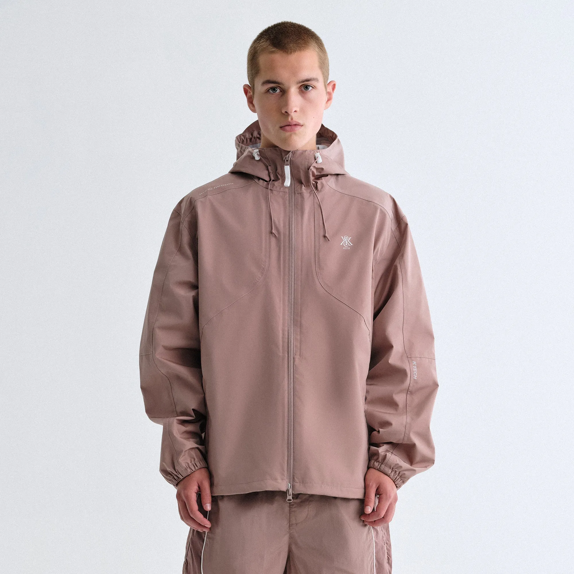 Kith Bonded Nylon Bolt Jacket - Dusty Mauve Waistcoat