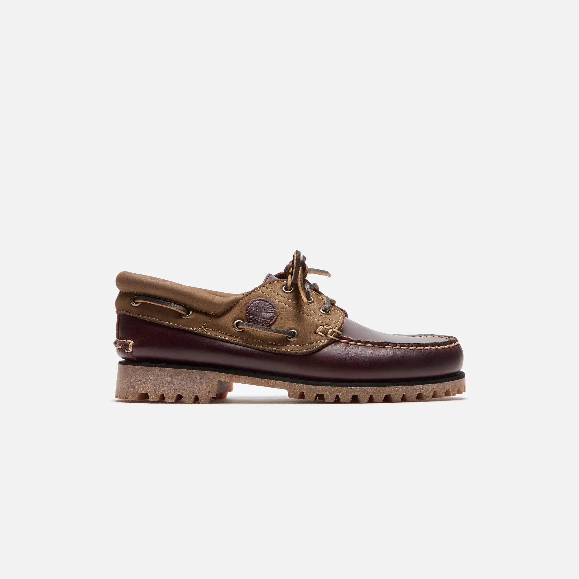 Timberland Boat Shoe - Burgundy Full Grain Comfort Grip Liners Slip-On Modern