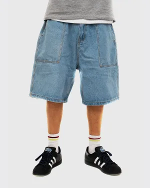 Full - Sleeve Butter Goods Patch Pocket Denim Shorts - Washed Indigo
