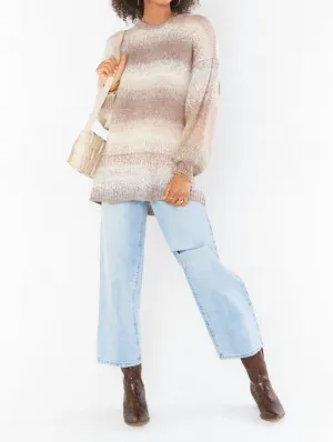 Pull Timothy Tunic en maille space dye neutre