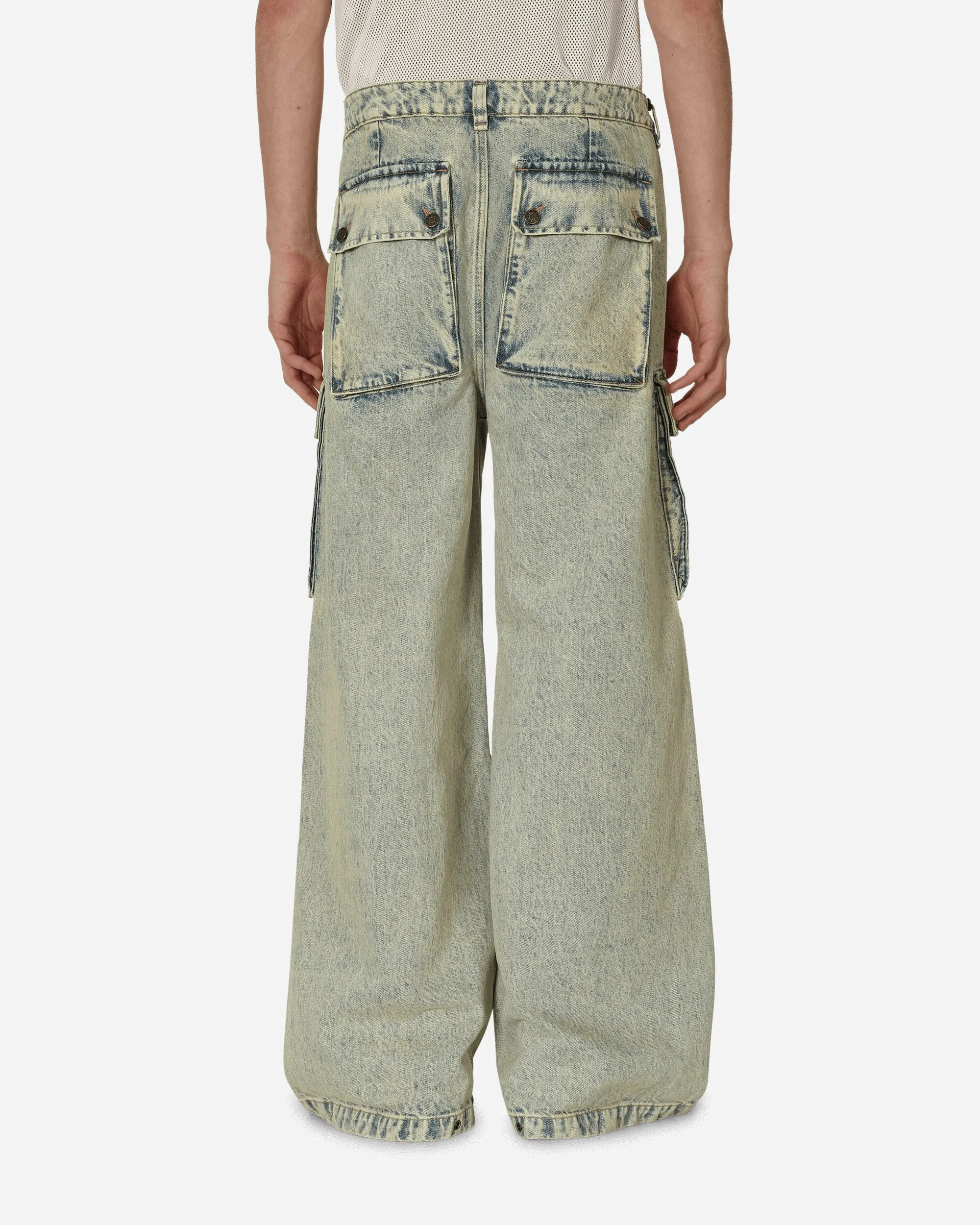 Tinted Combat Pants Light Wash Hemp Fabric Comfort Path