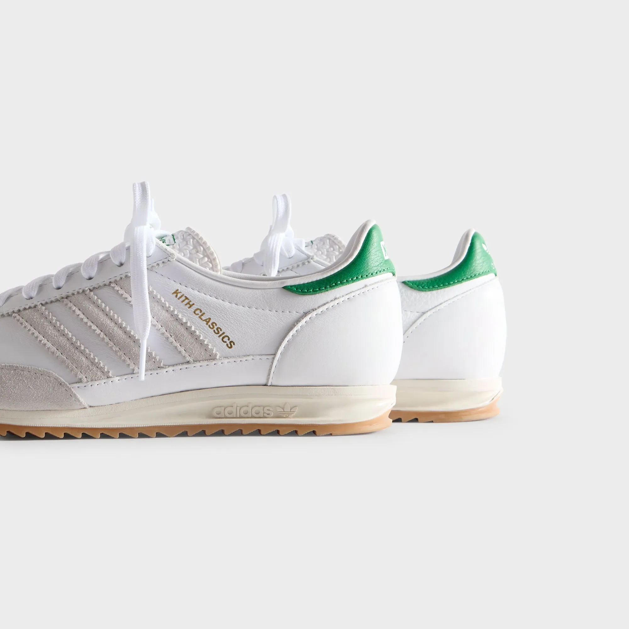 Kith Classics For Adidas Originals Sl 72 - White / Green Comfort Means