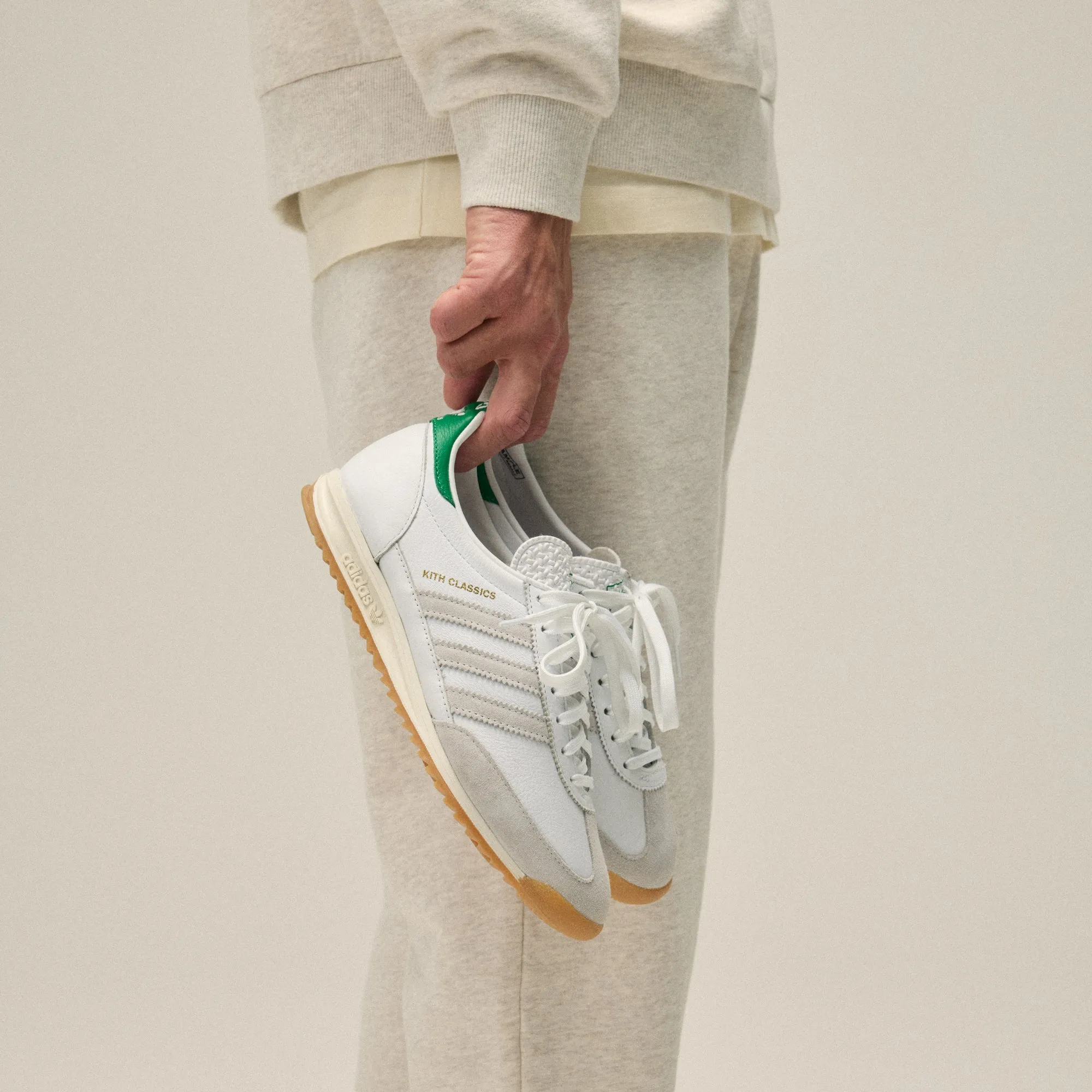 Breathable Linings Style Stretch Fabric Design Design Kith Classics For Adidas Originals Sl 72 - White / Green