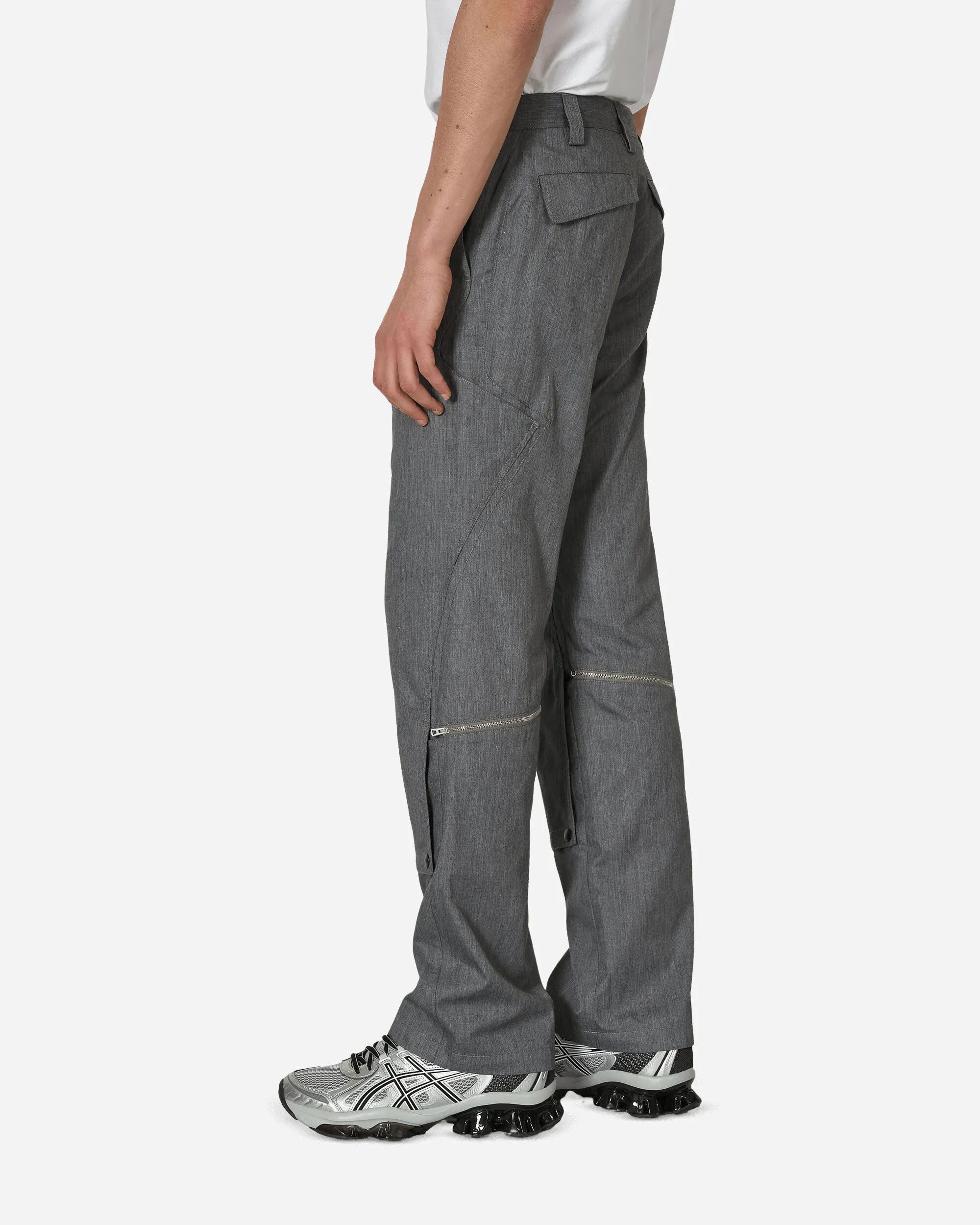 Tonino Utility Trousers Grey Melange Blind - Stitch Breathable Eye