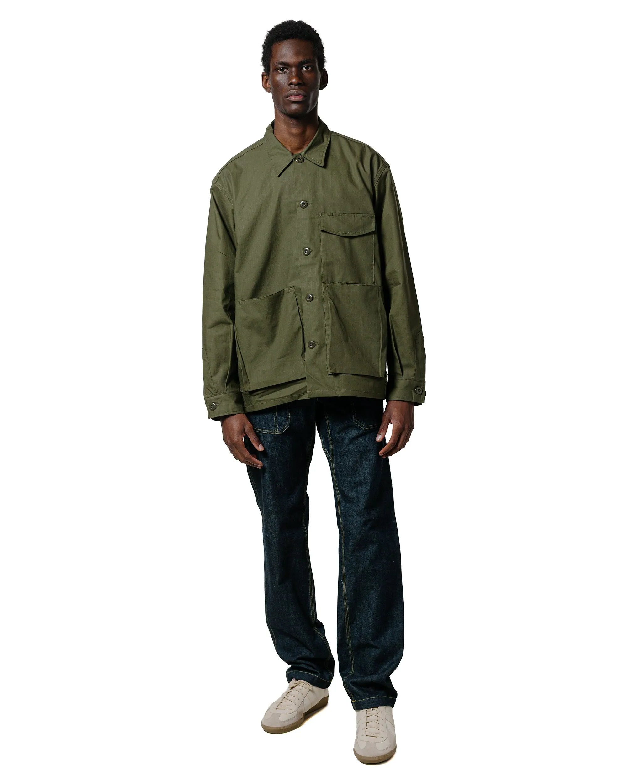 Sassafras Fall Leaf Sprayer Pants 13.5Oz Denim Indigo Tie Clip