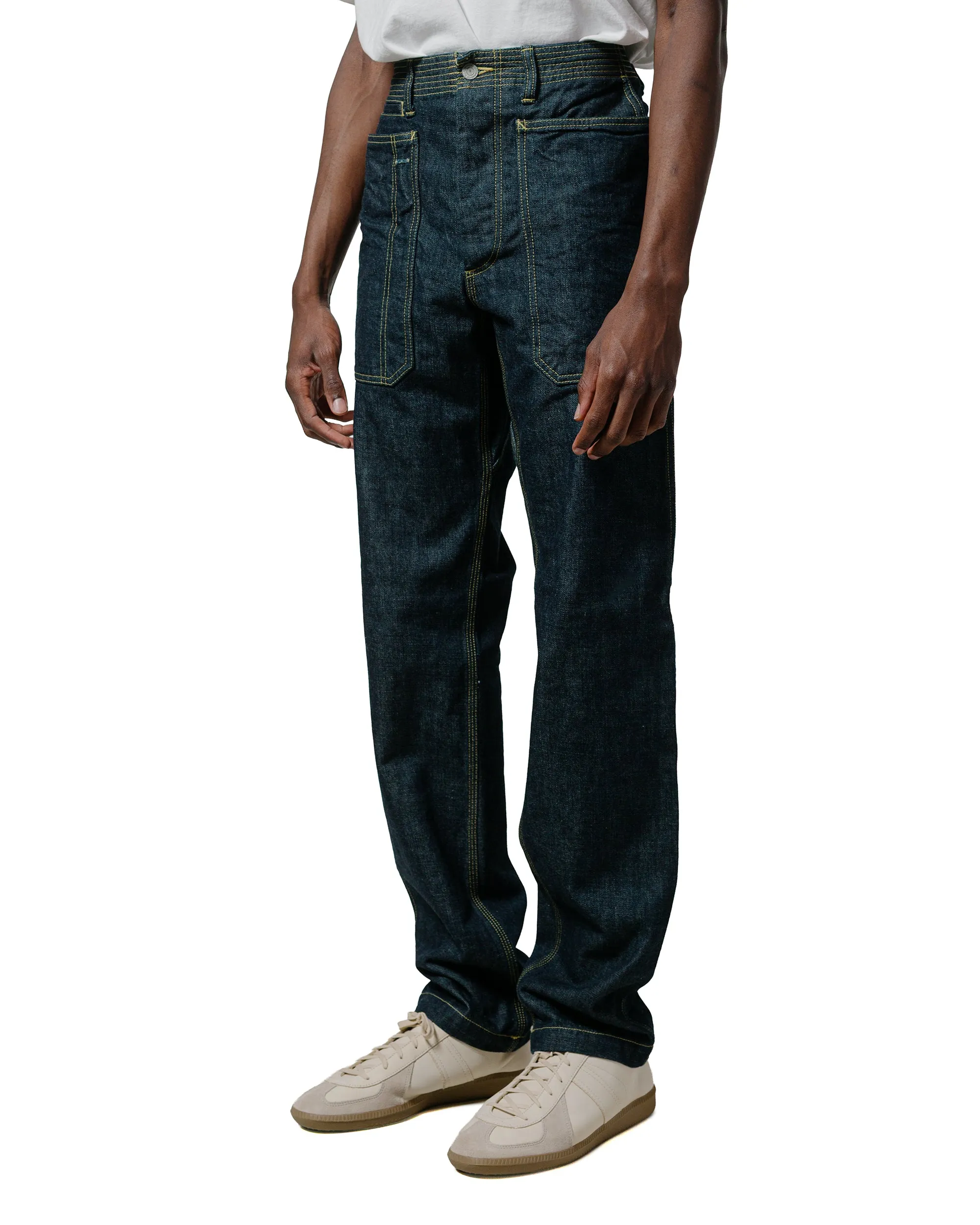 Durable Faux Leather VelvetFinishStrap Sassafras Fall Leaf Sprayer Pants 13.5Oz Denim Indigo