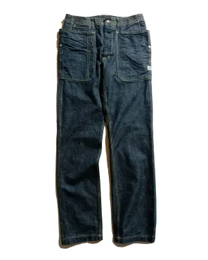 Sassafras Fall Leaf Sprayer Pants 13.5Oz Denim Indigo Anti-Ares
