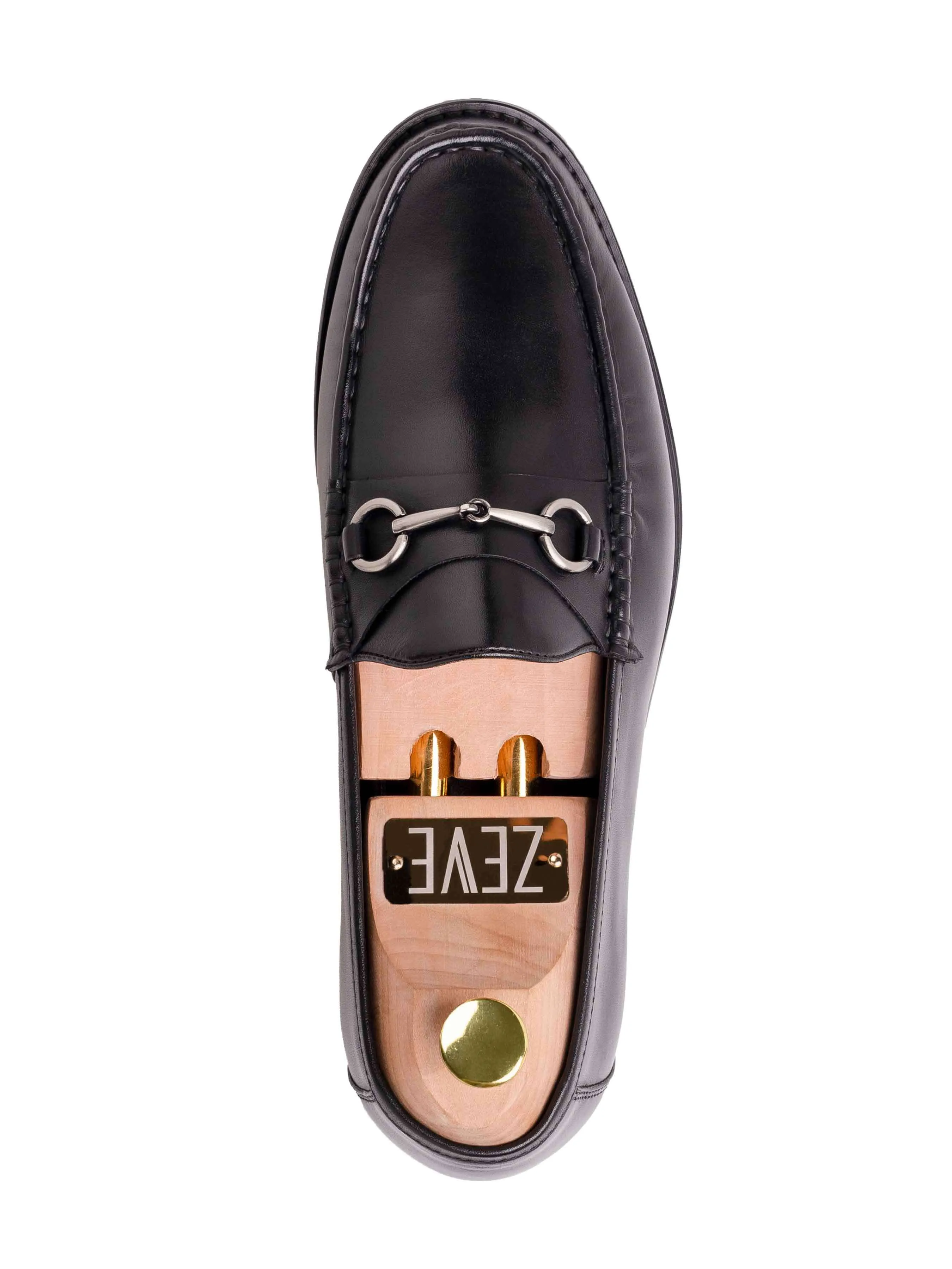 Black Friday Sale Mario HorsebitMoccasinLoafer - Black Leather (Silver Buckle)