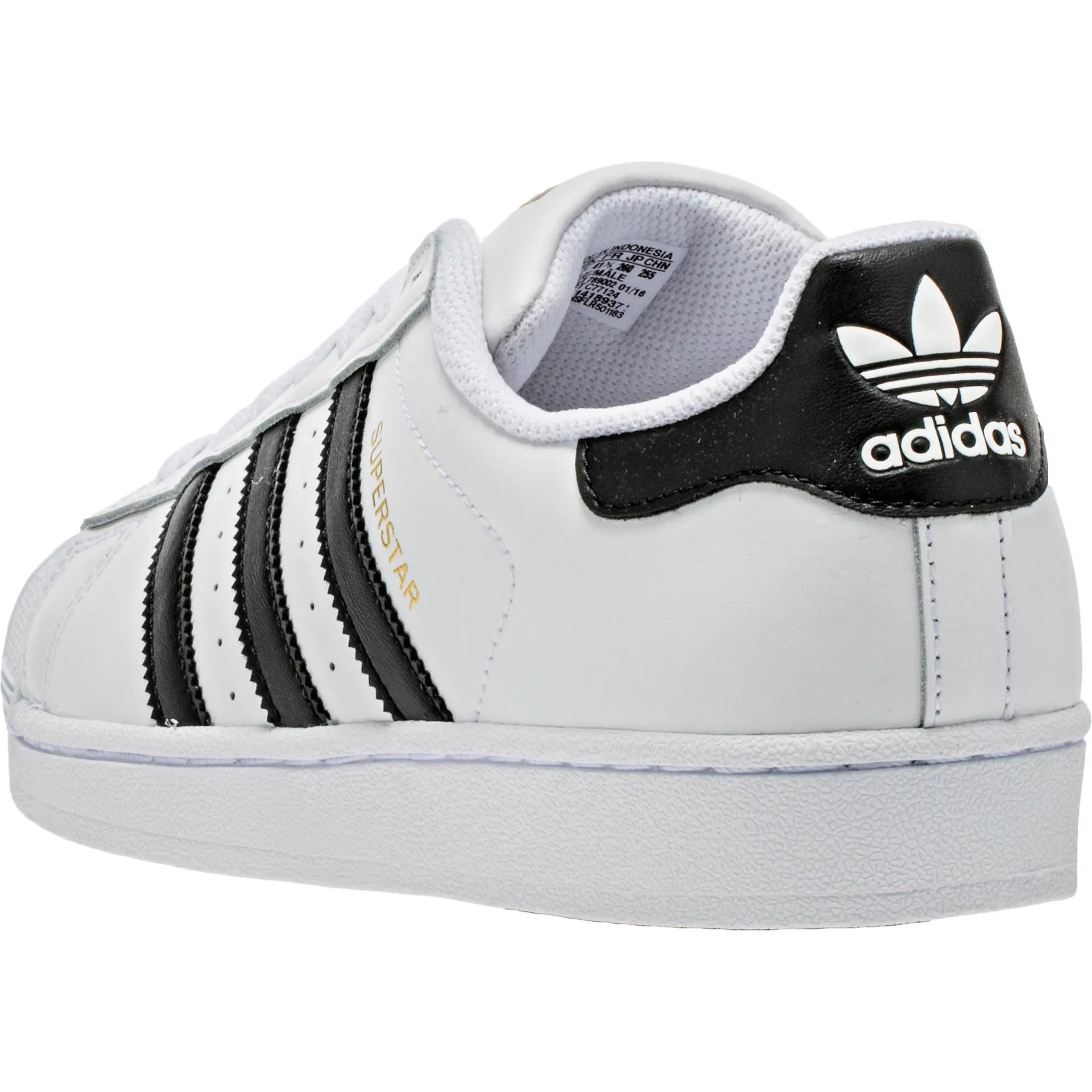 Superstar Mens Lifestyle Shoe - White/Black TPU Plate Slide Sandals