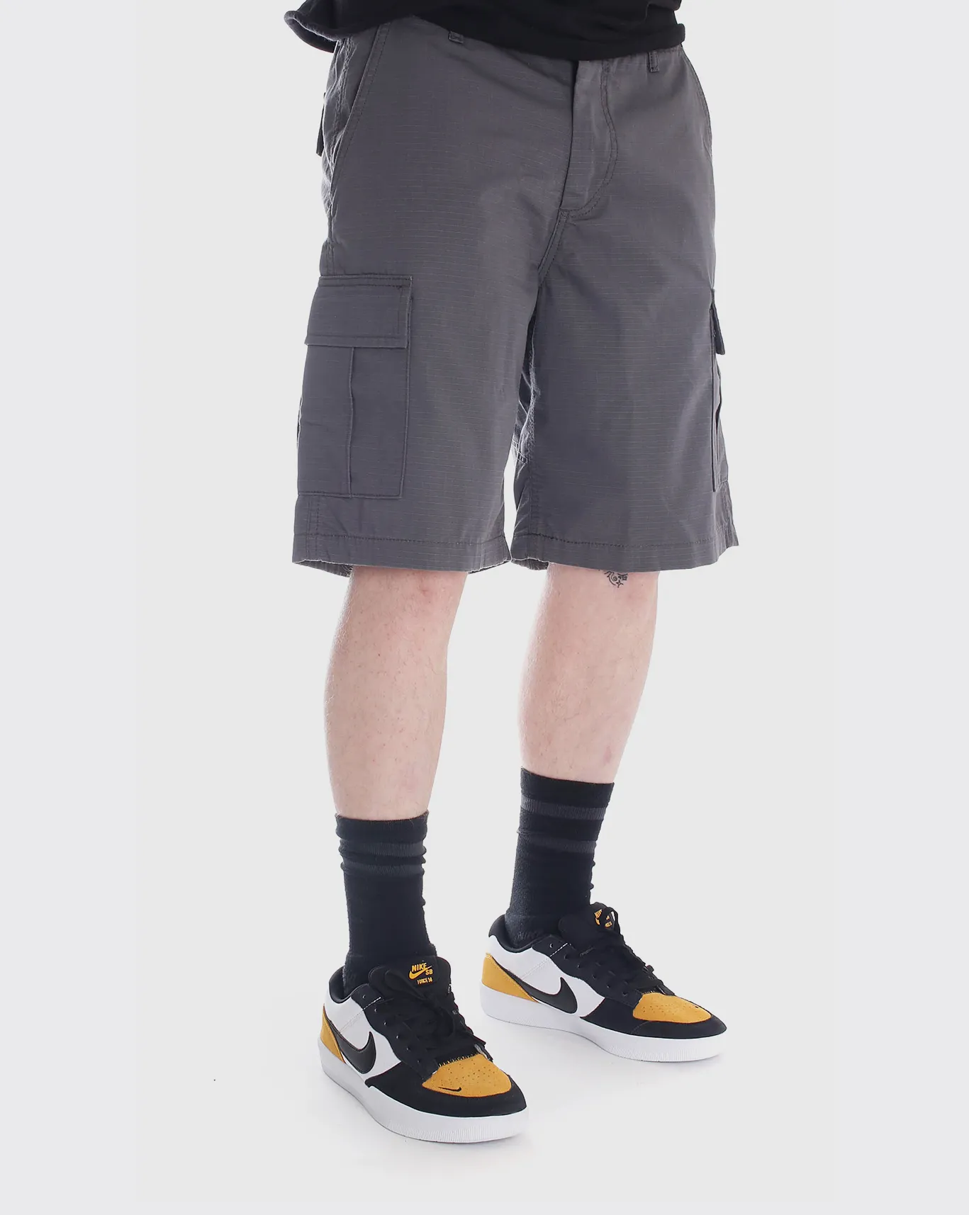 Trainers Ripstop Cargo Short - Grey No Chafing