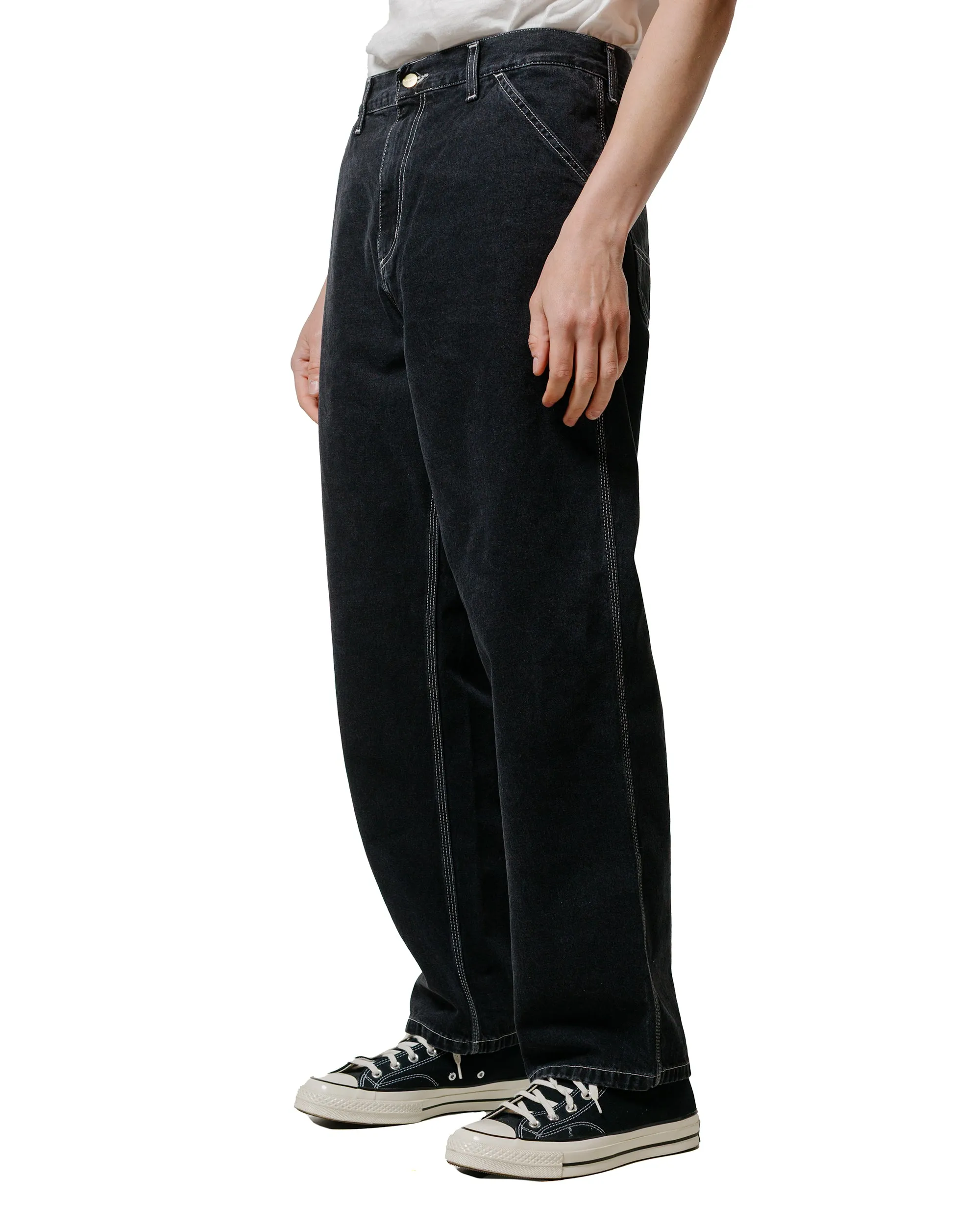 Textured Look Carhartt W.I.P. Simple Pant Denim Black Stone Washed