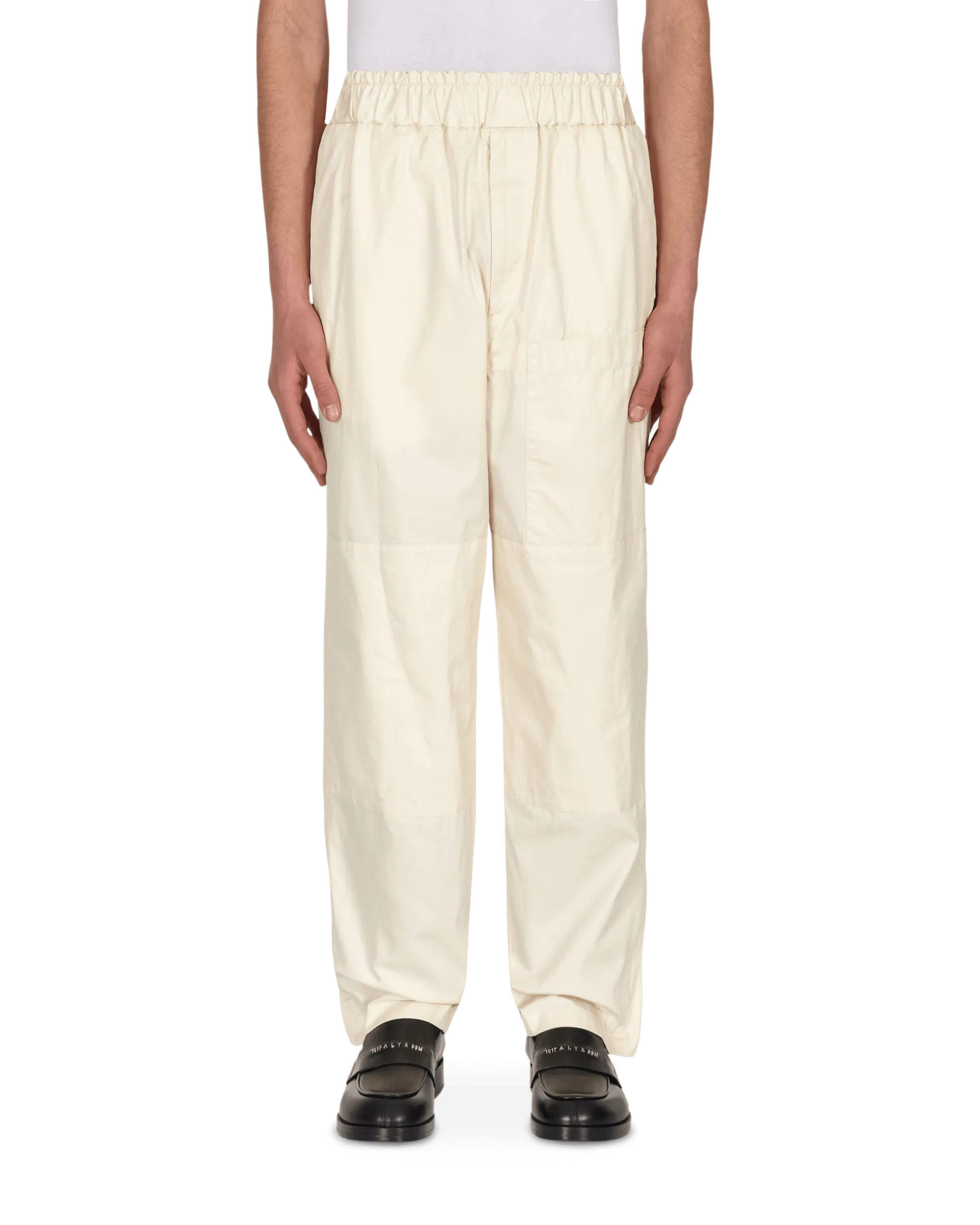 Smooth Elastic Trousers Beige