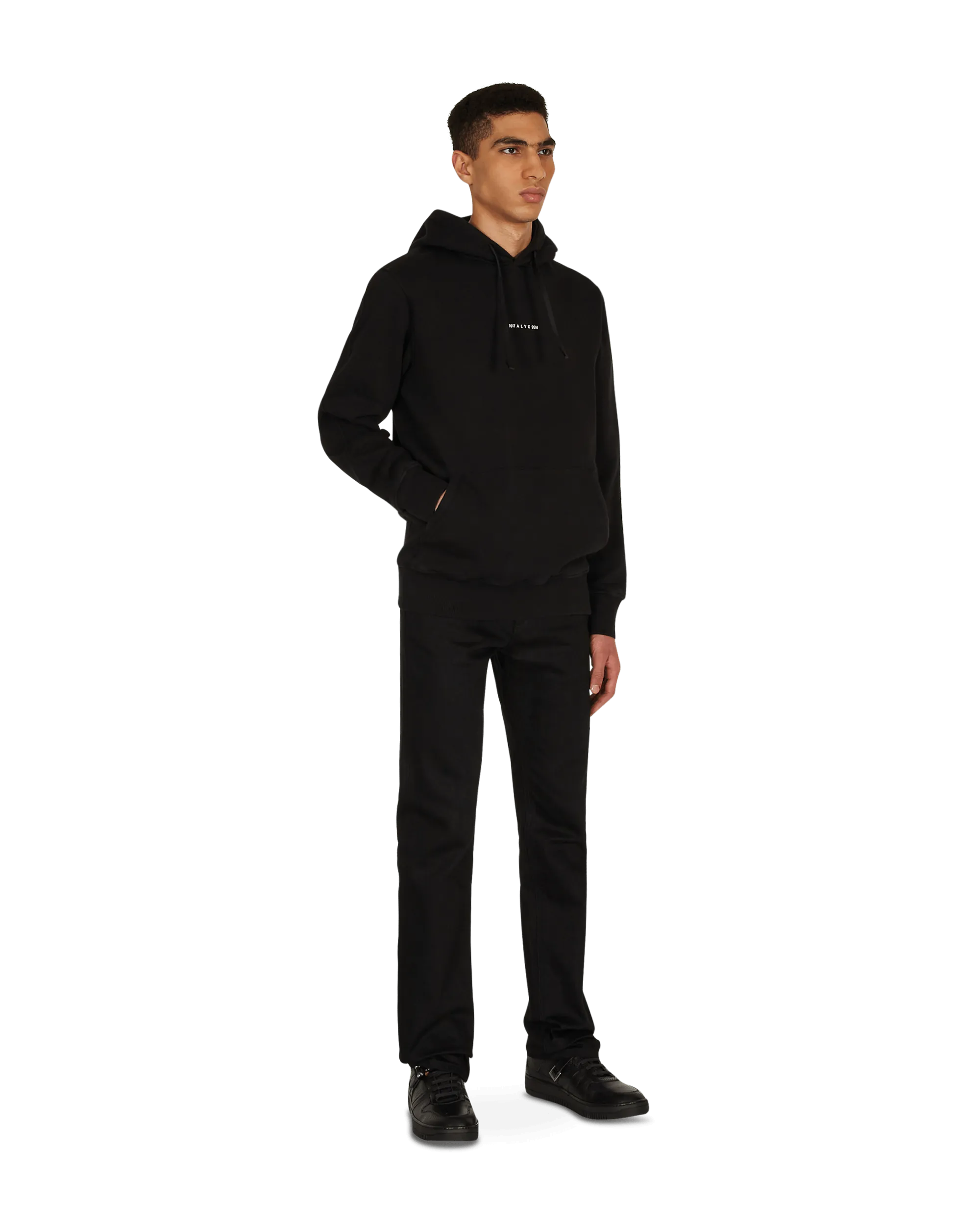 NonRestrictiveStrap Plain Filling True Black 6 Pocket Jeans With Ring Black