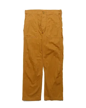 Ts(S) Fatigue Pants Garment Dye Cotton/Rayon Herringbone Stretch Cloth Ocher Cuffed Sleeves Asymmetric