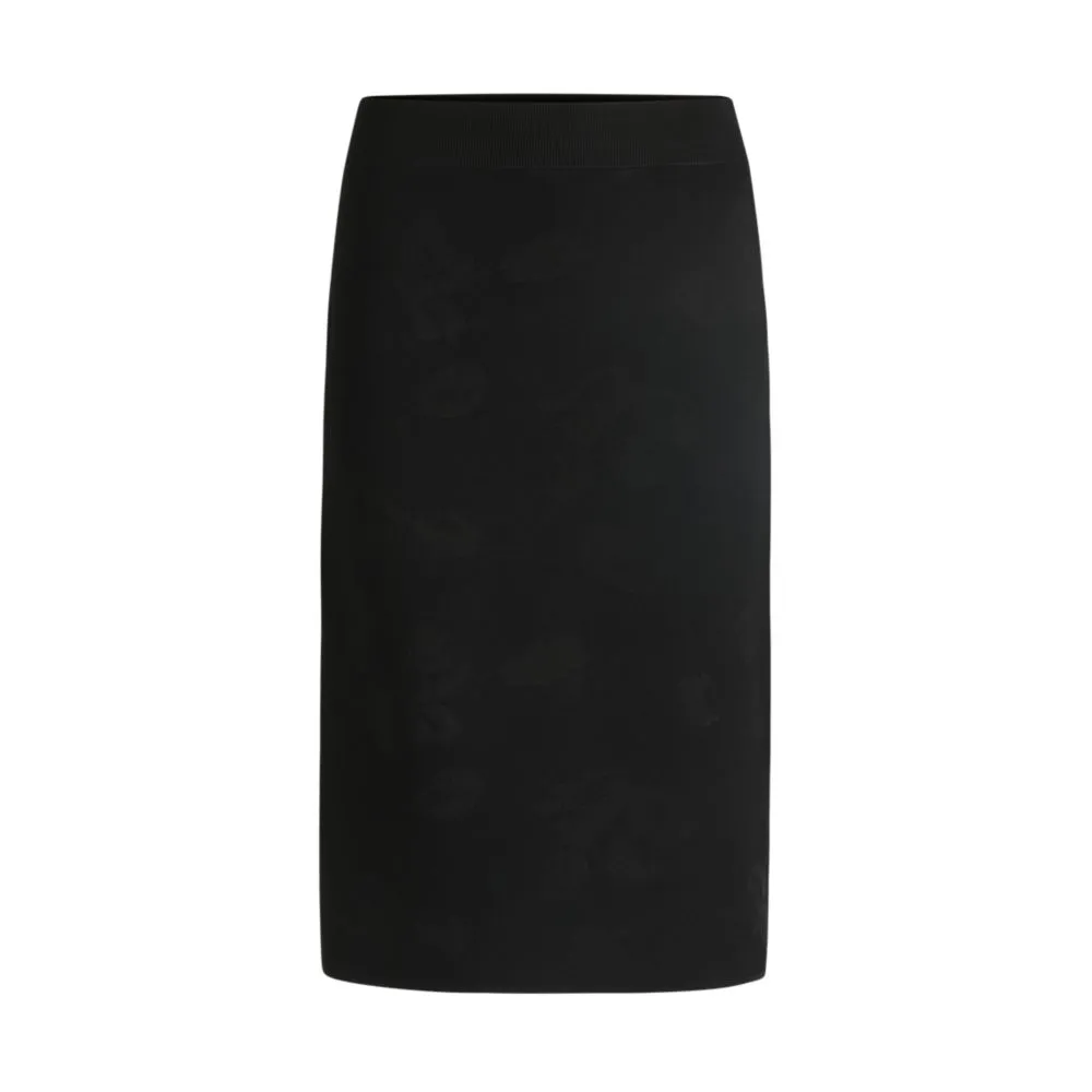 Jupe tube en jacquard tricoté