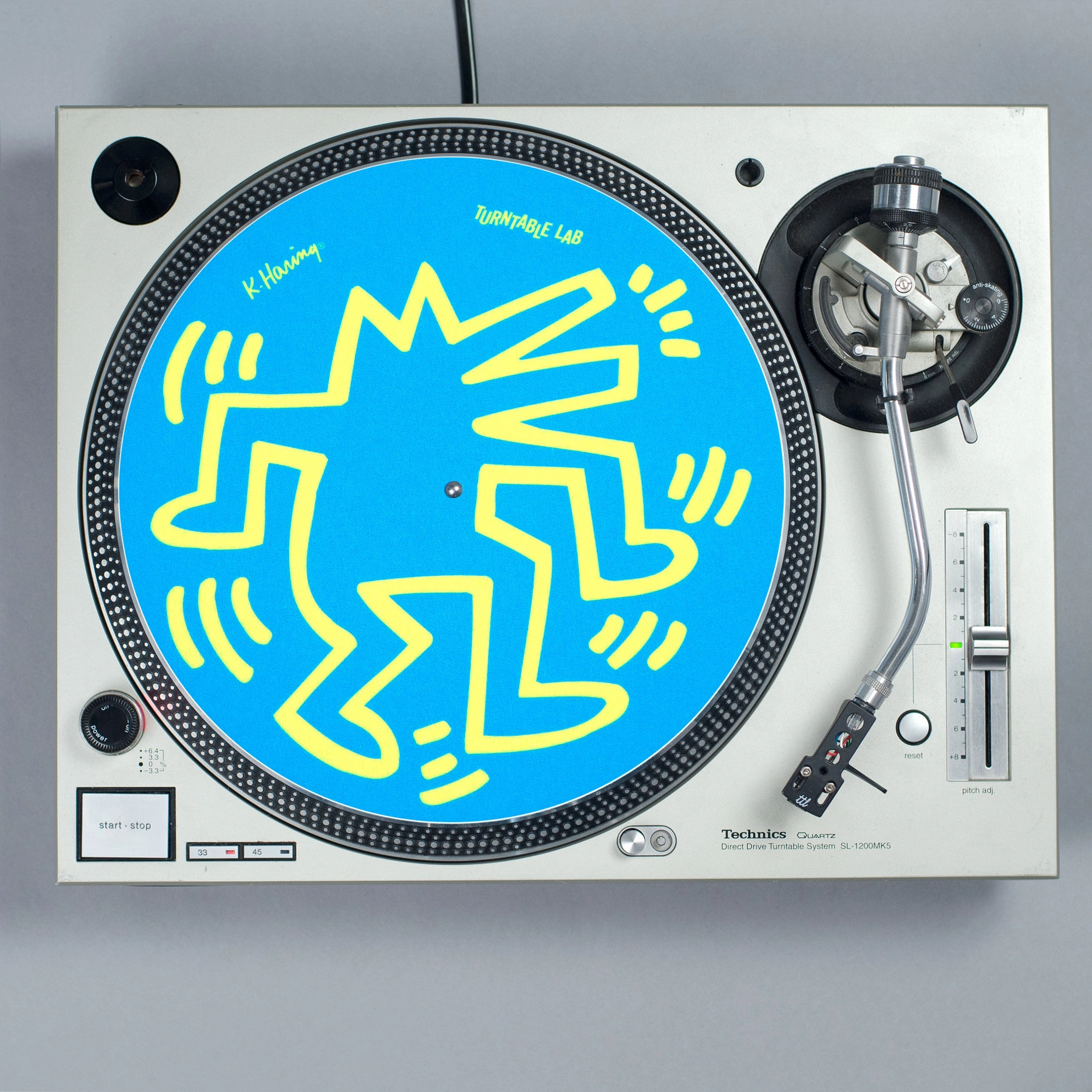 Turntable Lab: Keith Haring Dancin' Reversible Record Mat - Green / Blue